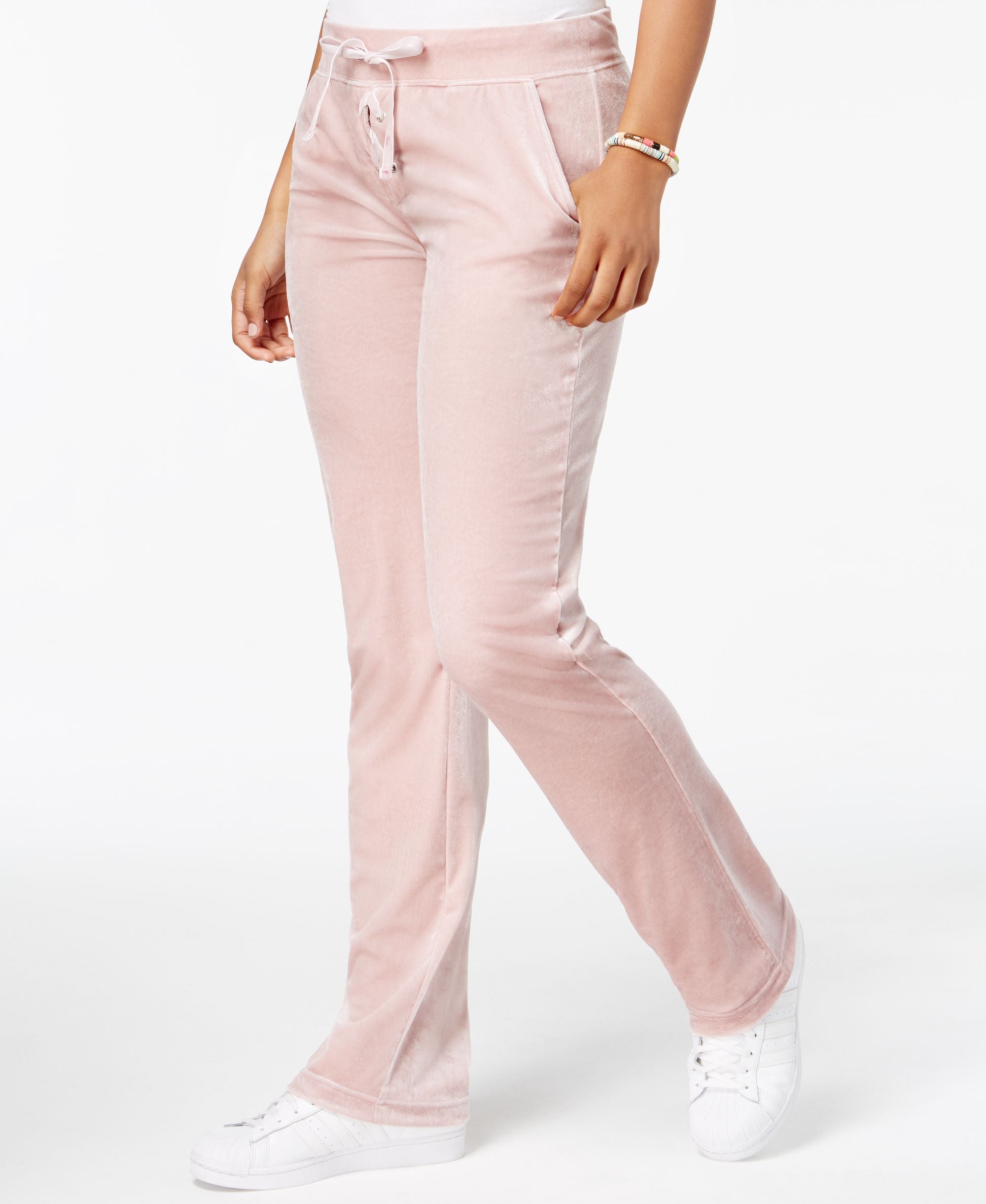 Material Girl Active Juniors Lace Up Velour Lounge Pants