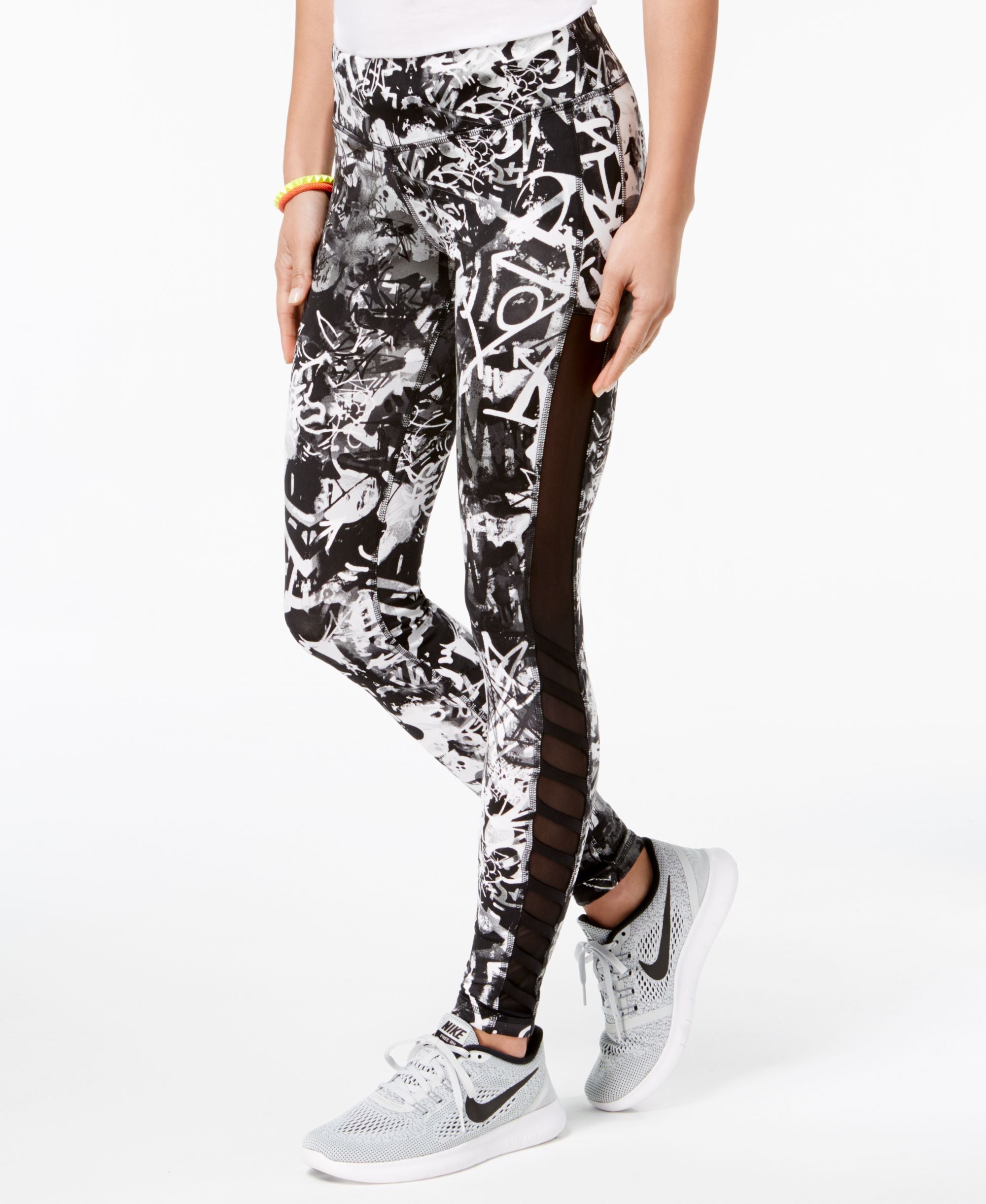 Active Juniors' Mesh Graffiti Leggings