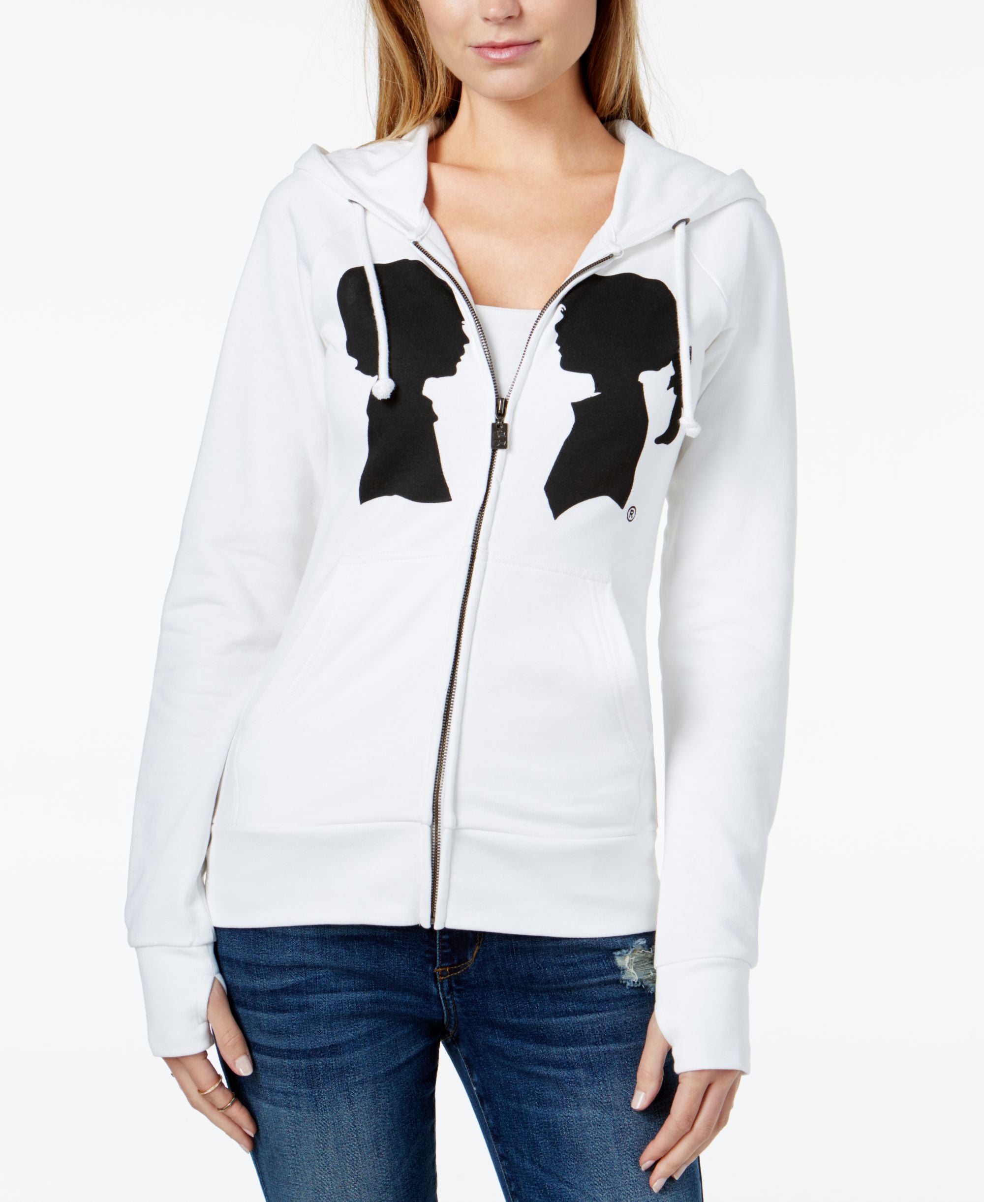 Boy Meets Girl. Cotton Coco Logo Print Hoodie Sweatshirt