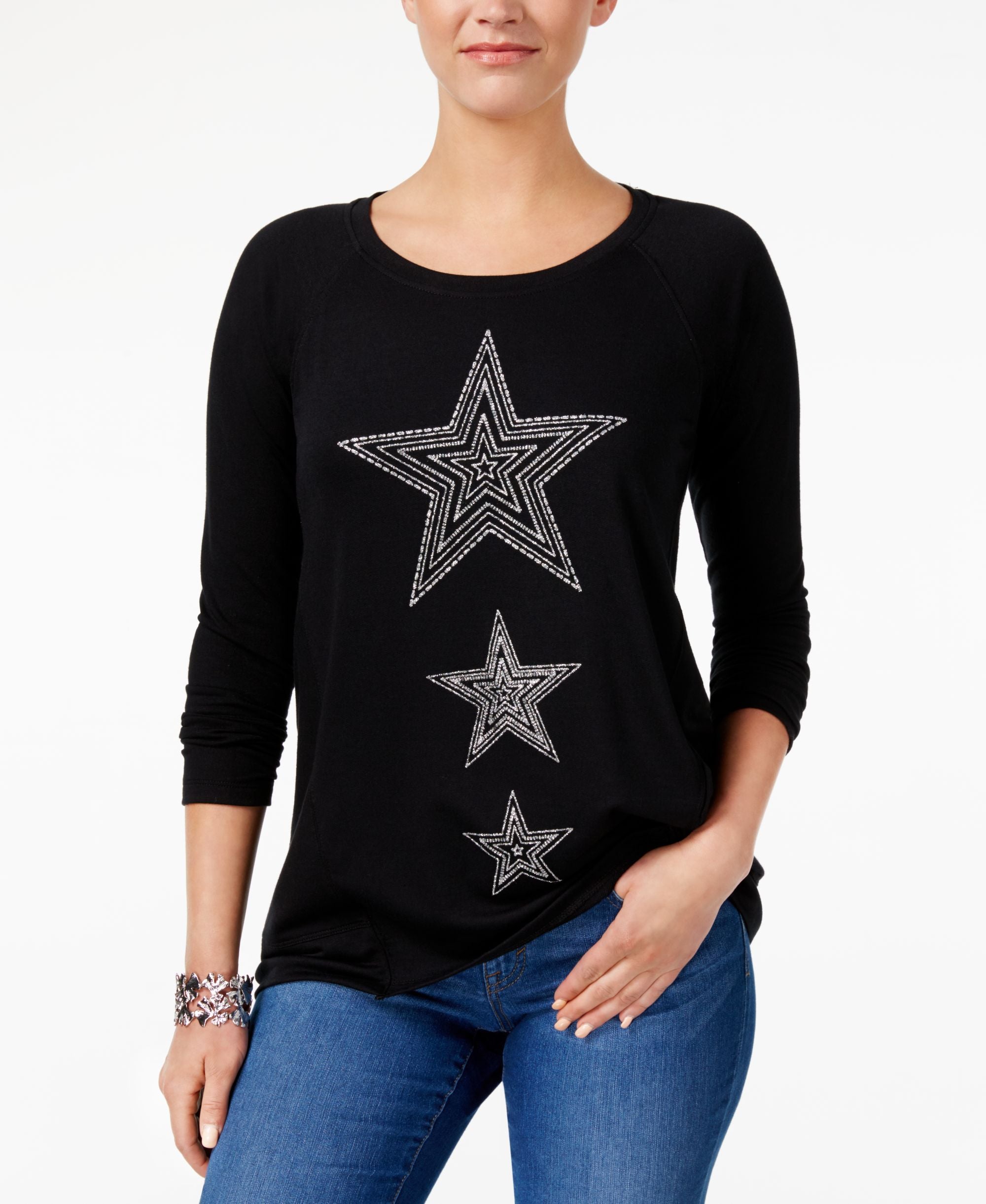 Style & Co Metallic Star Sweatshirt