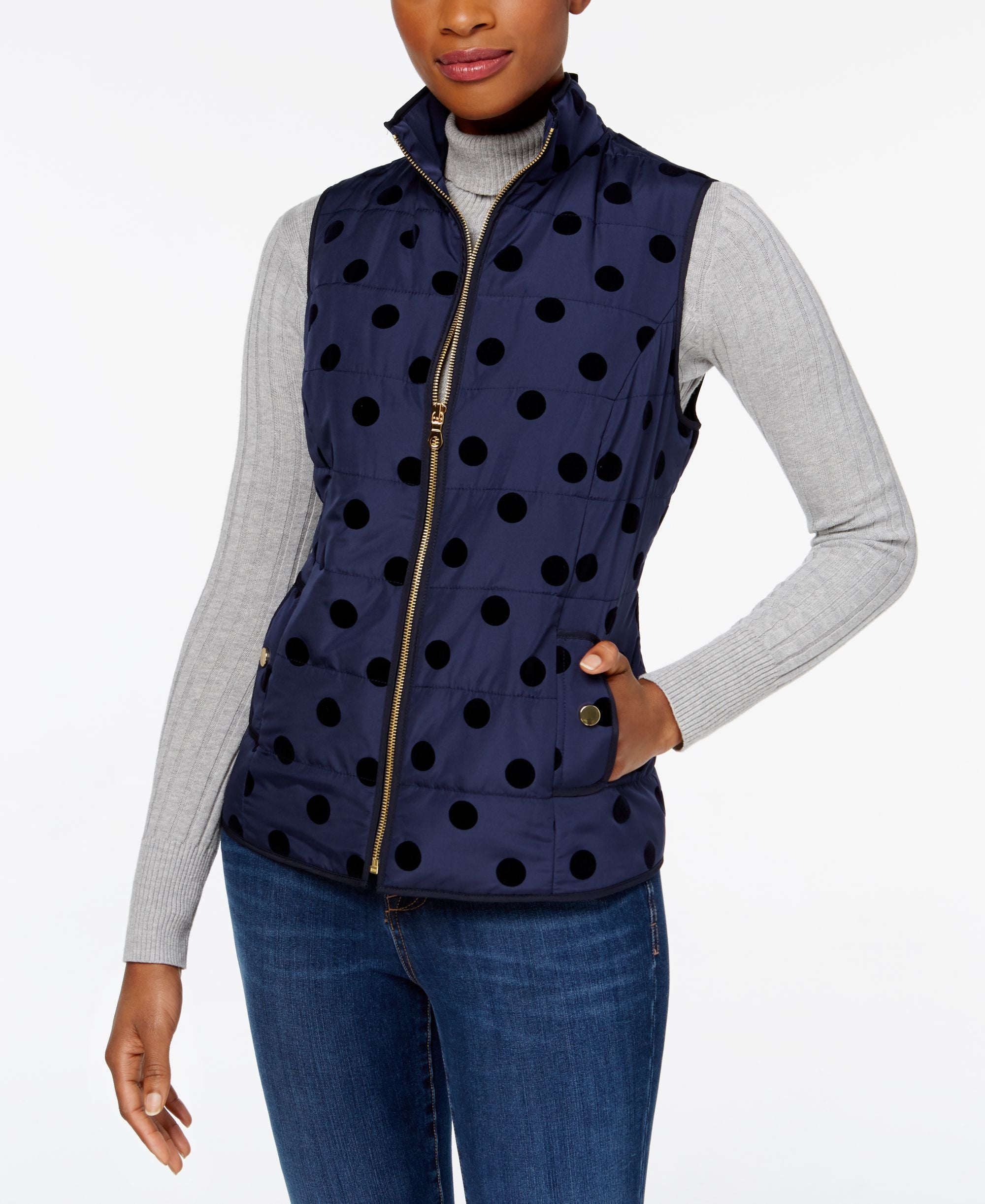 Charter Club Velour Dot Vest