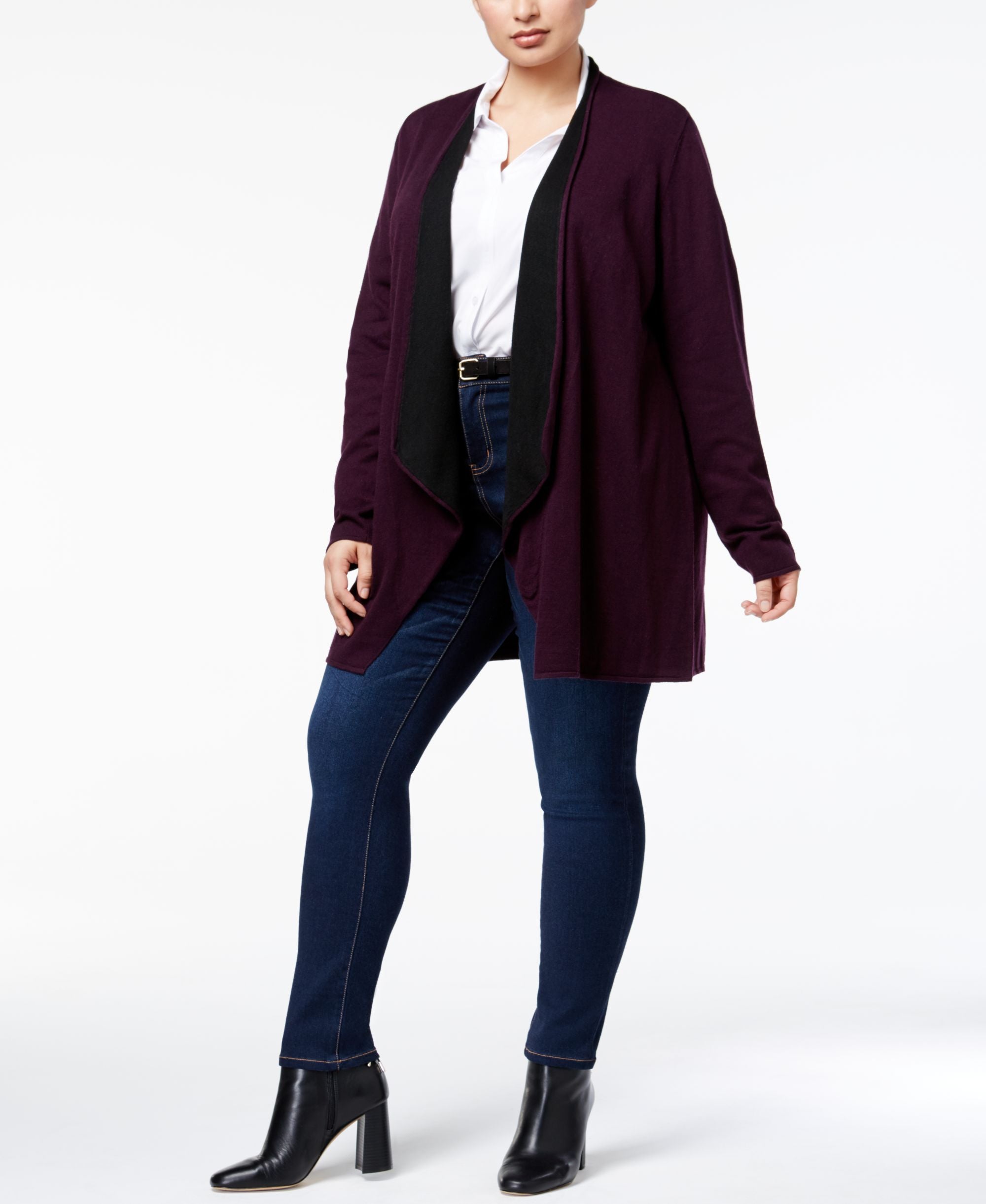Charter Club Plus Size Open Front Cardigan