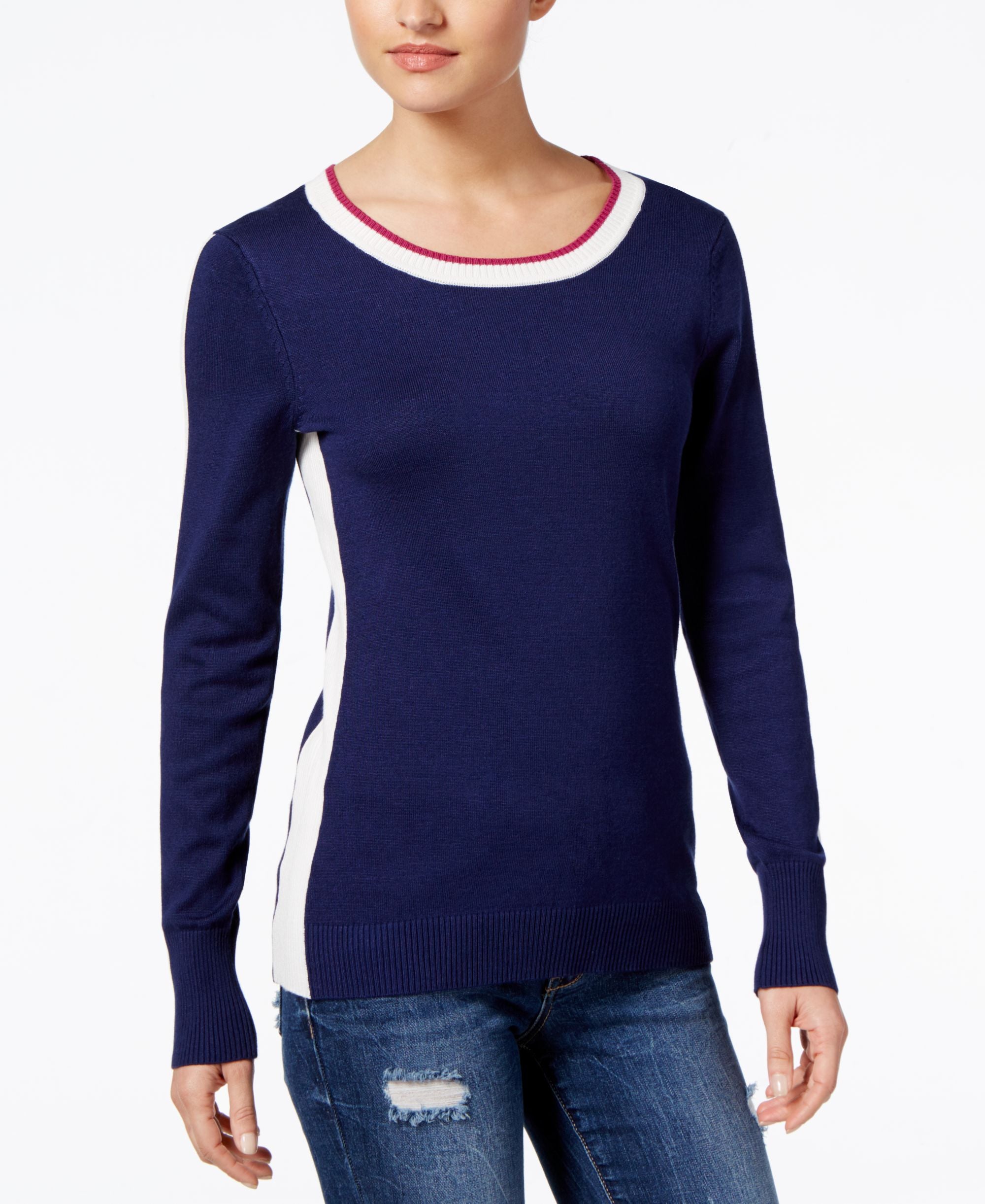 Hippie Rose Juniors Side Striped Sweater