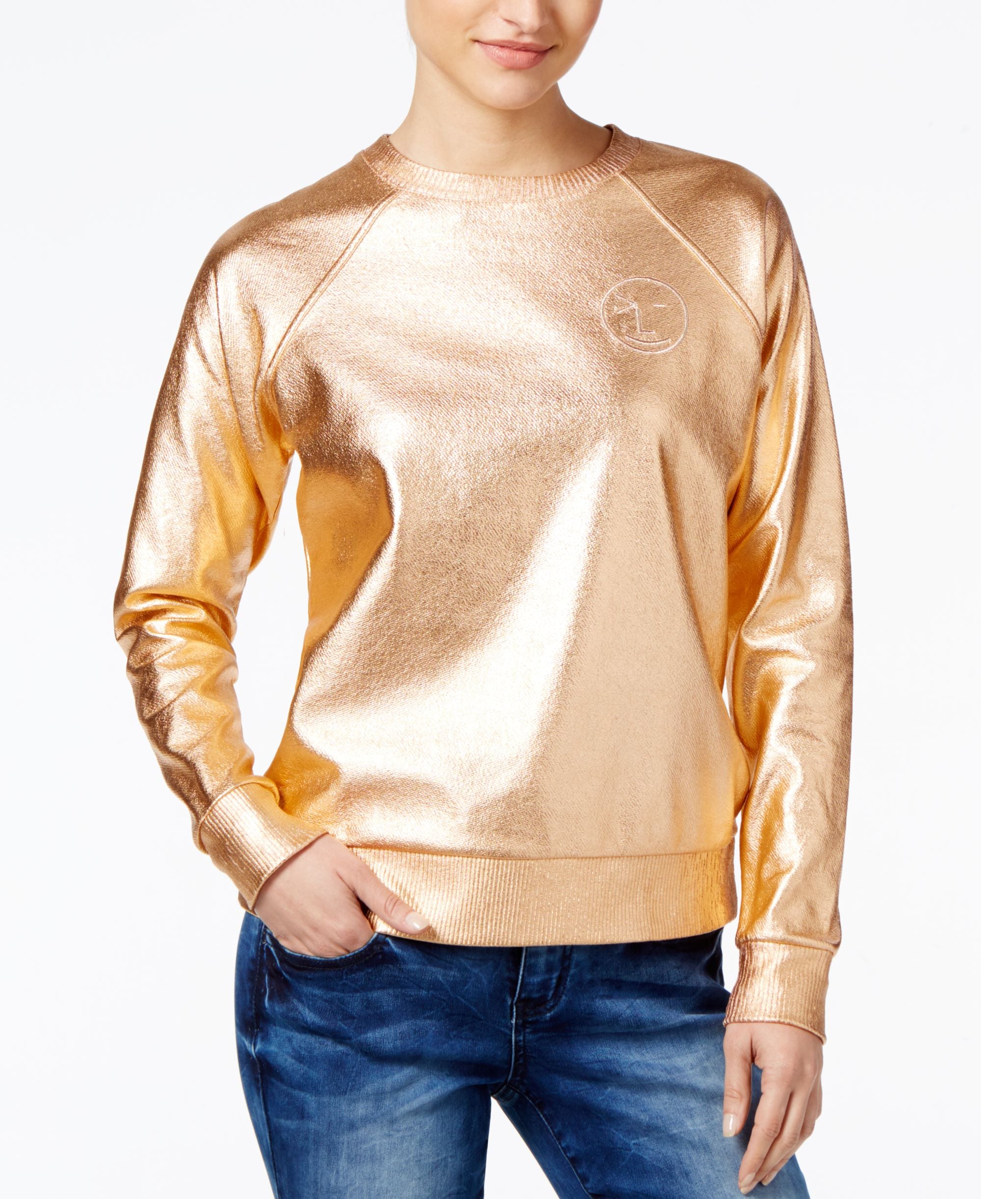 Polly Esther Juniors Metallic Foil Sweatshirt