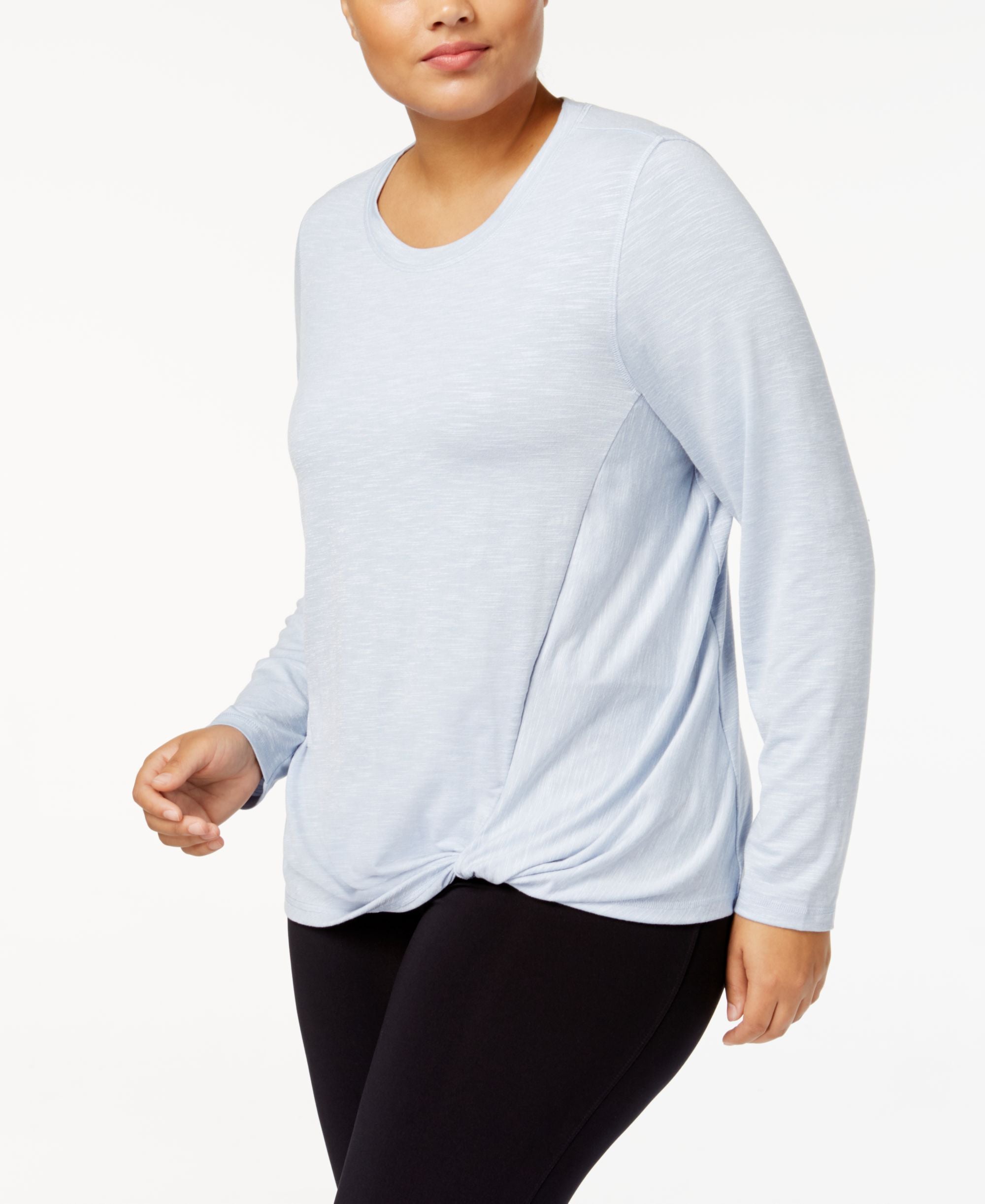 Ideology Plus Size Super Soft Knotted Top