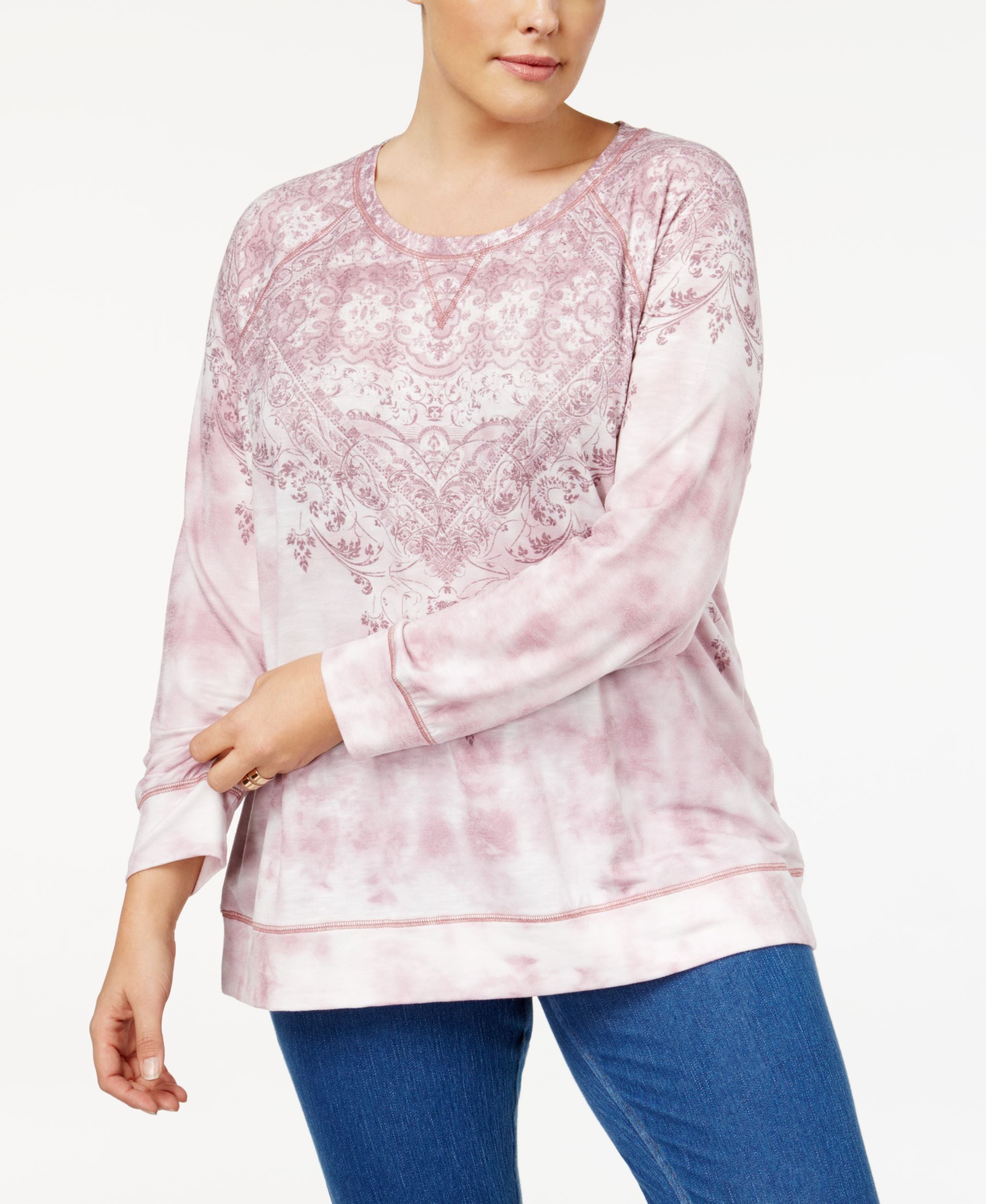 Style & Co Plus Size Printed Top