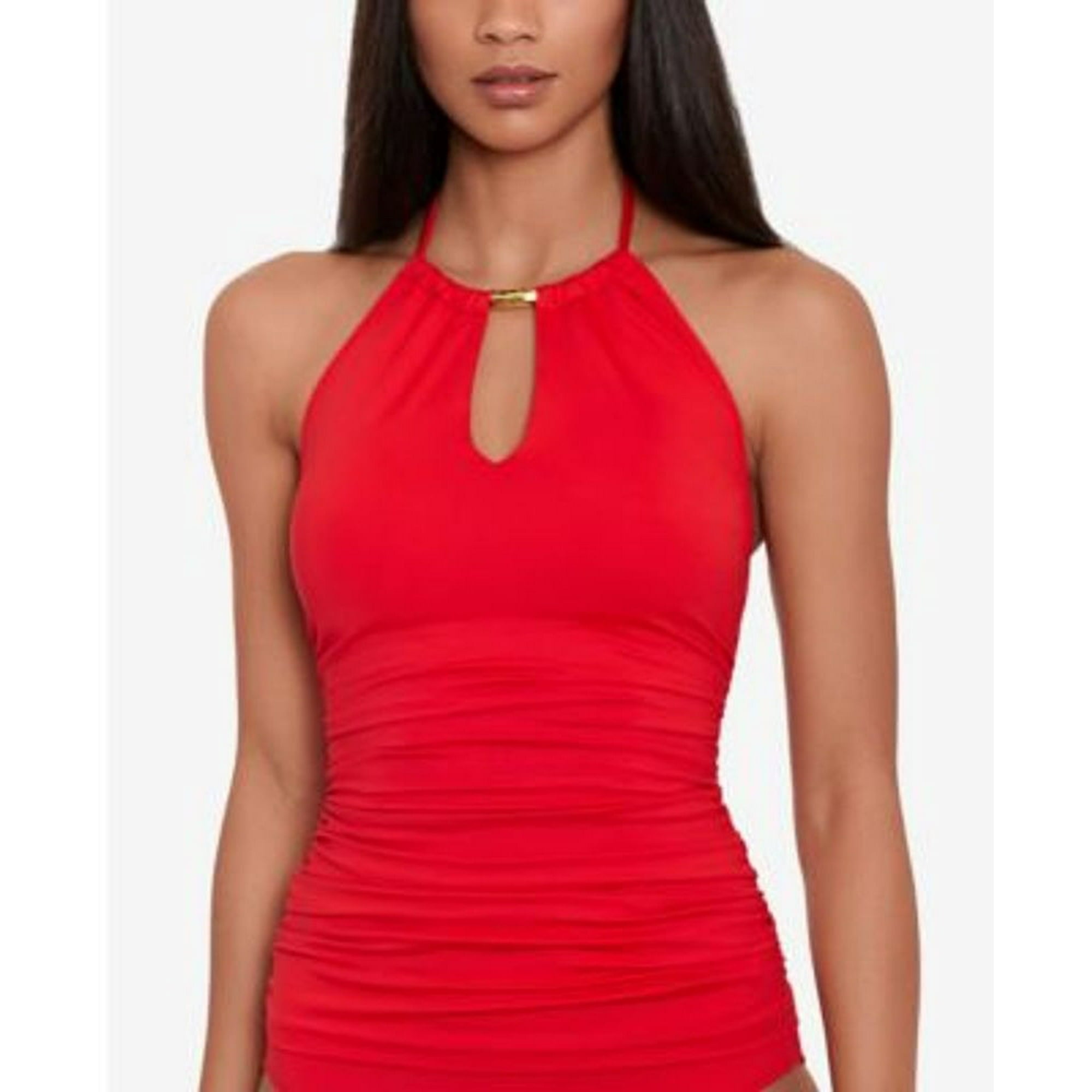 Ralph Lauren High Neck Tummy-Control Tankini Swim Top