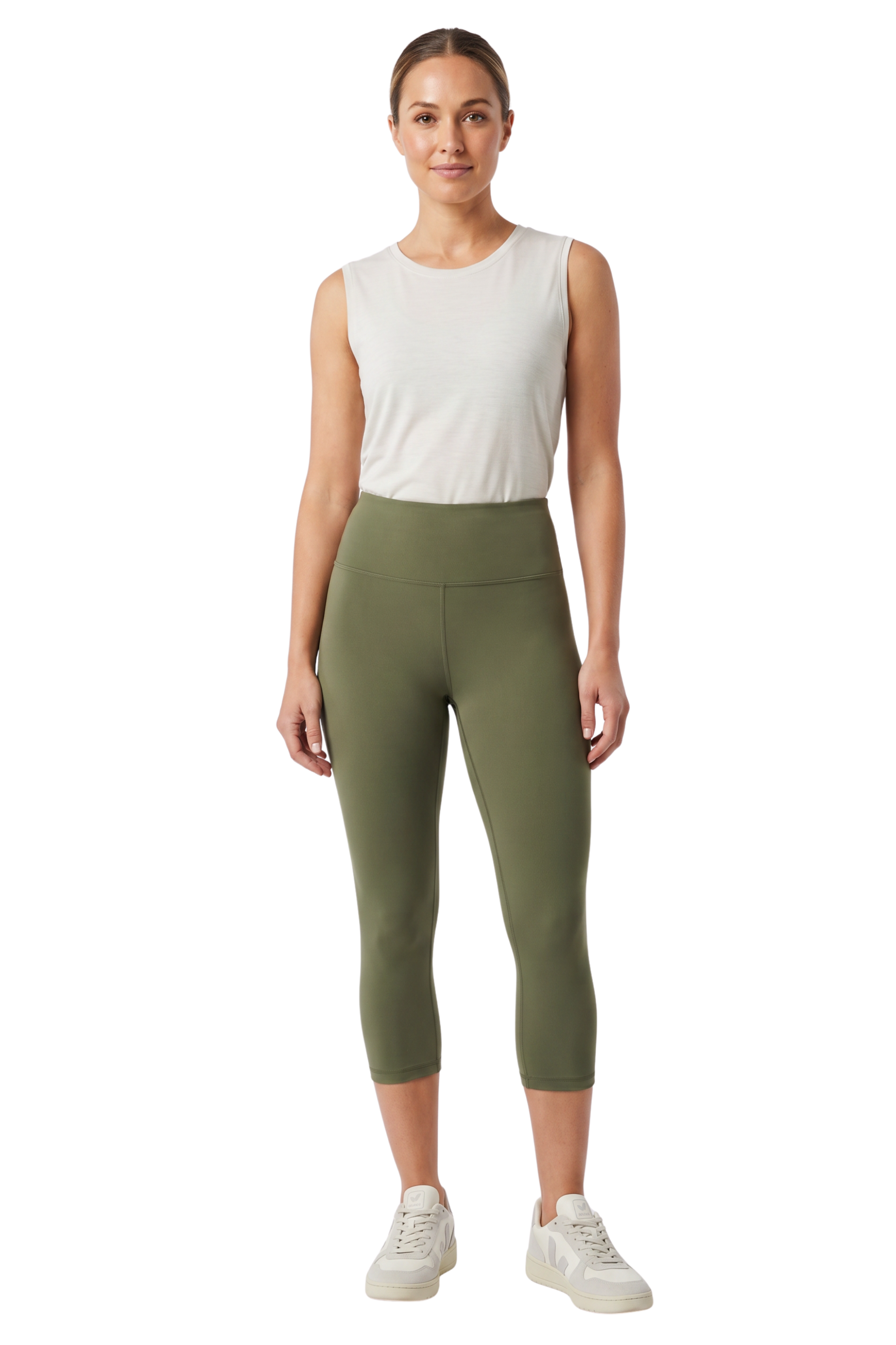 Brushed Basic Solid High Waisted Capris - 3 Inch - New Mix