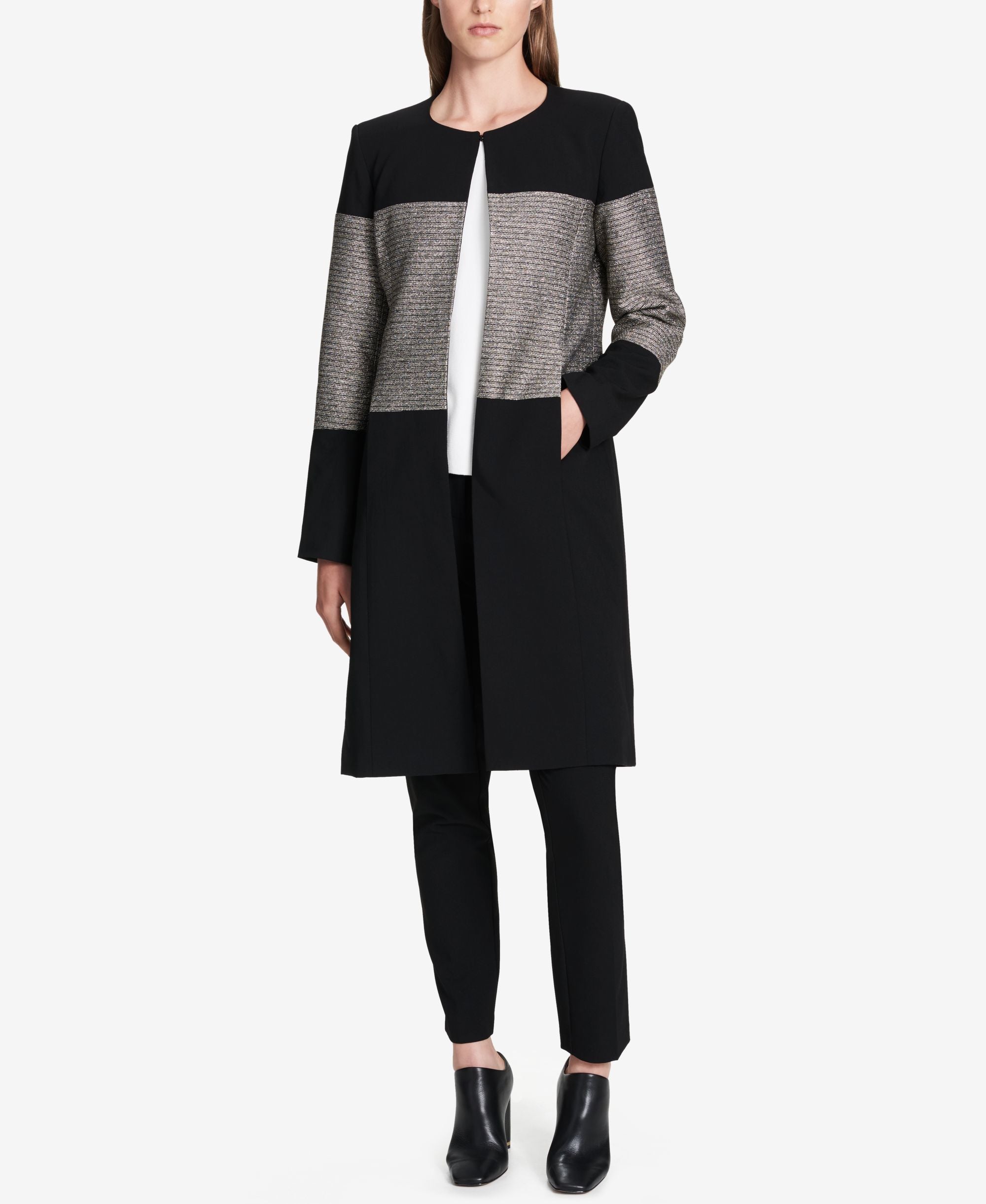 Calvin Klein Metallic Colorblocked Topper Jacket