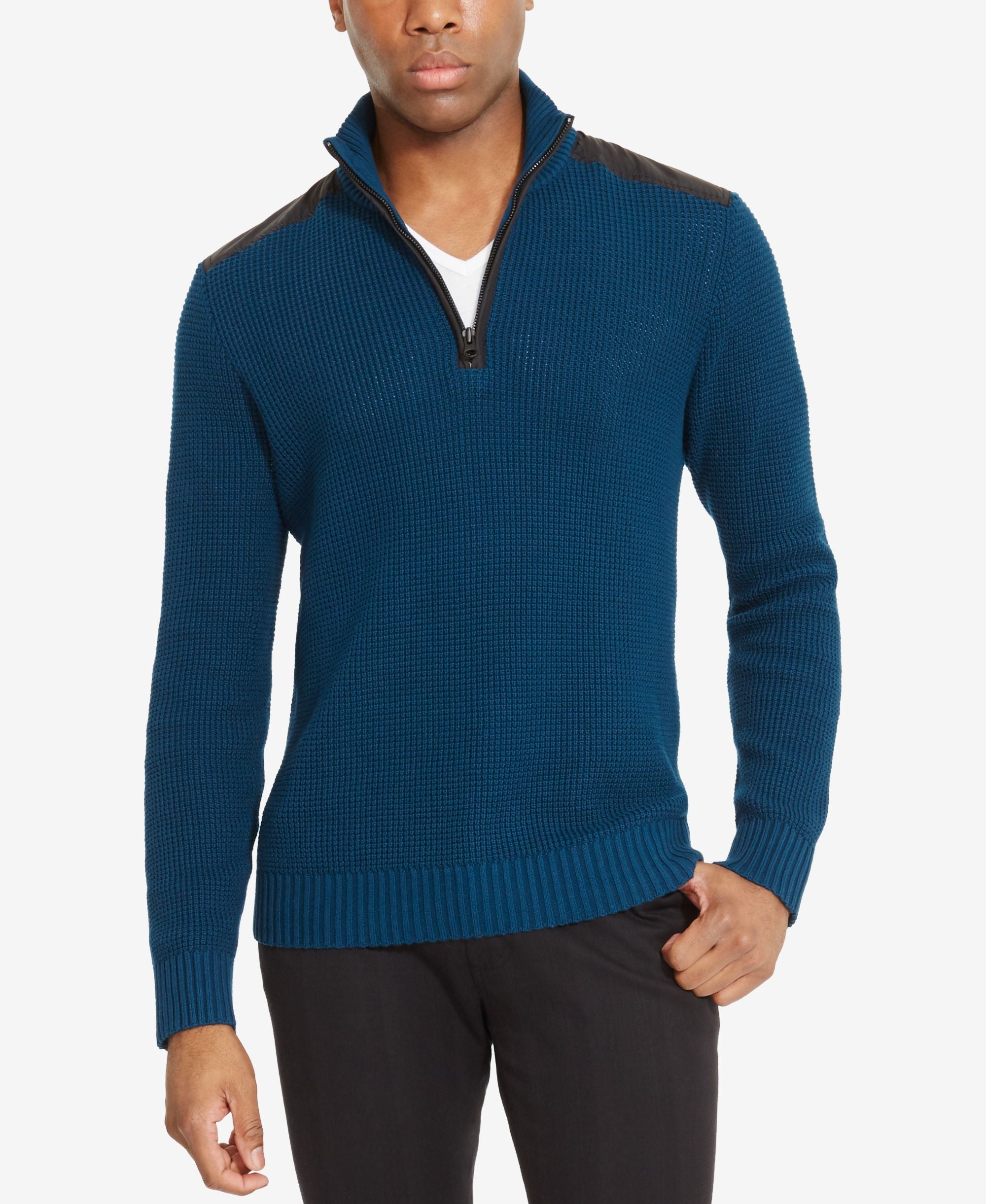 Kenneth Cole Reaction Mens Quarter Zip Sweater