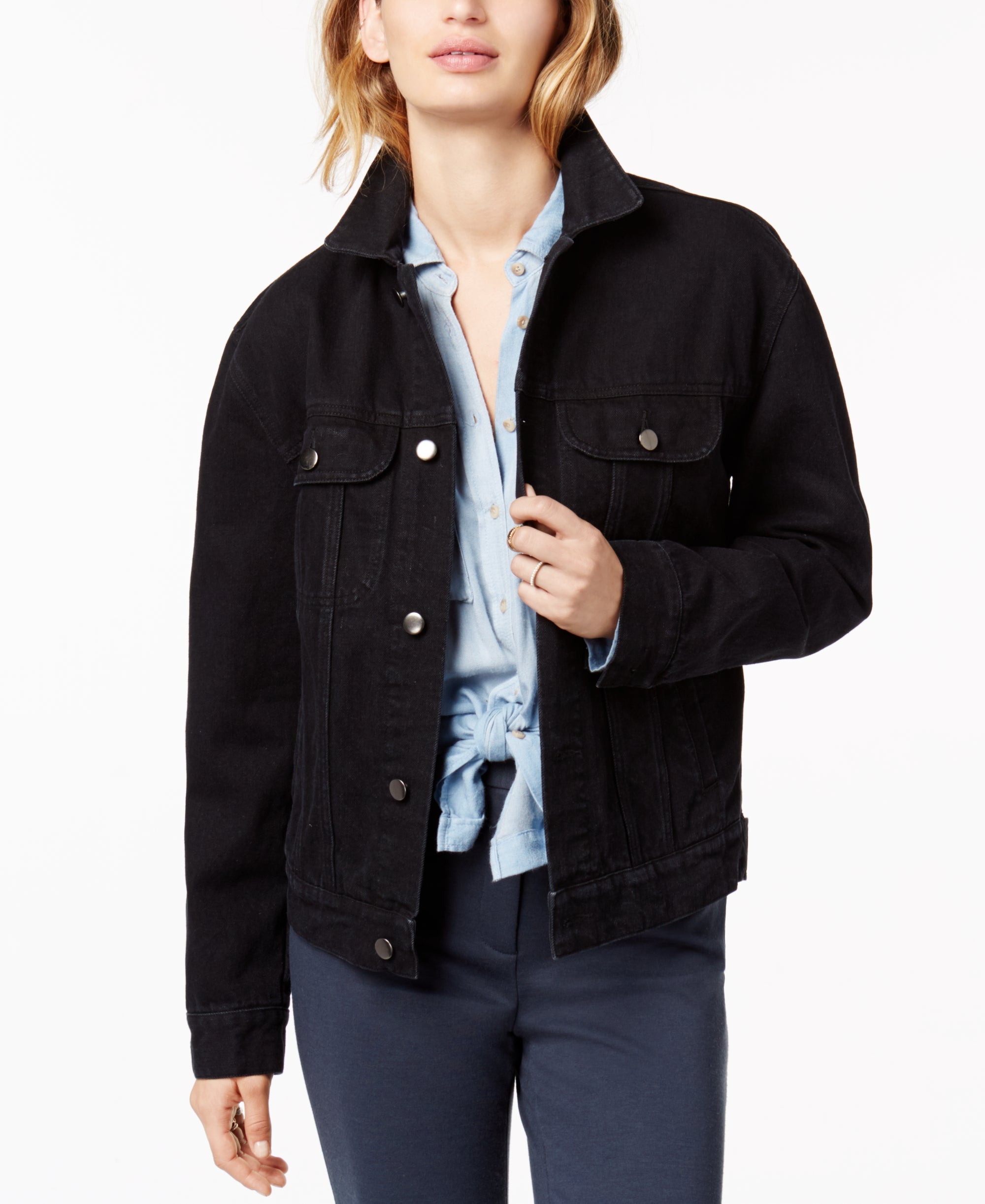 Cotton Feminist Embroidered Denim Jacket