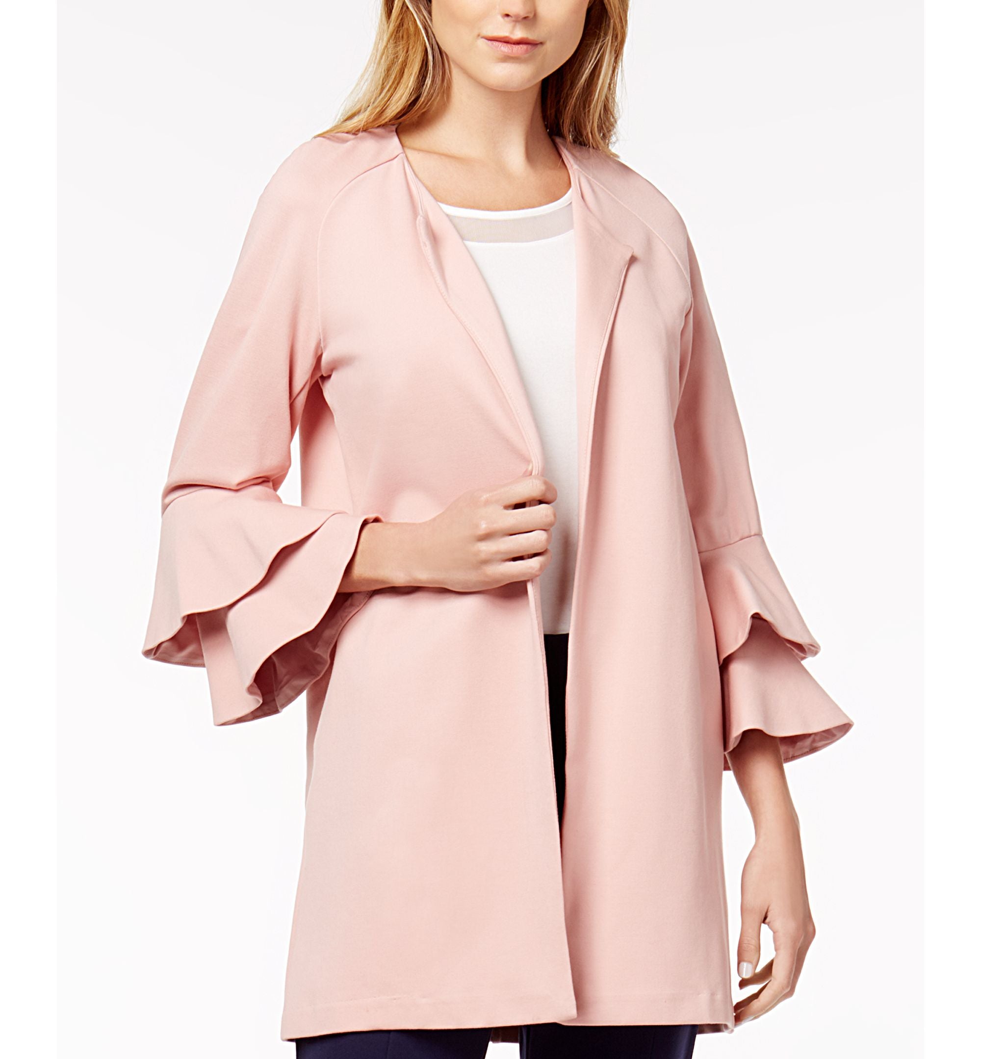 Kensie Bell Sleeve Ponte Knit Jacket