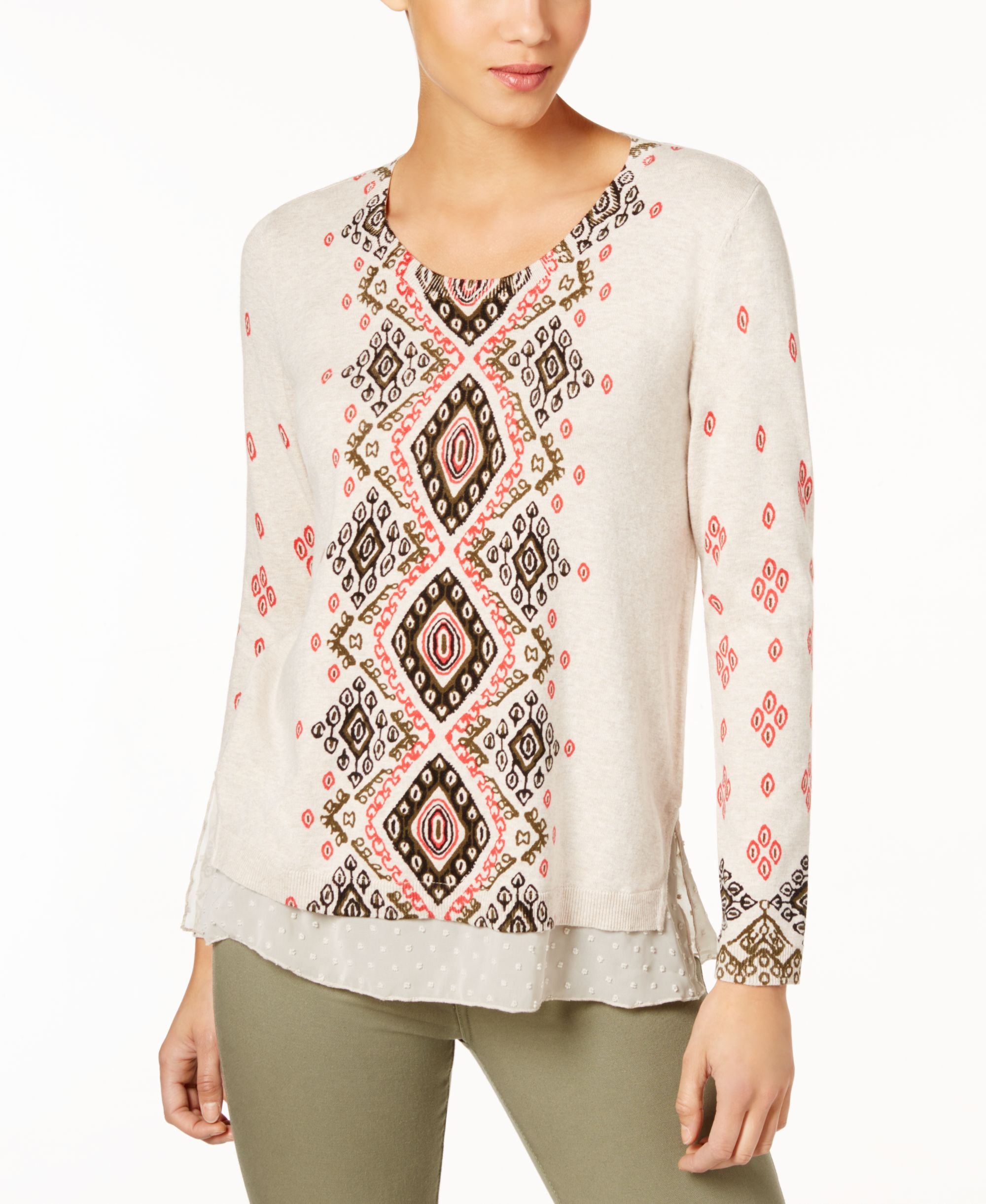 Style & Co Layered Look Sweater