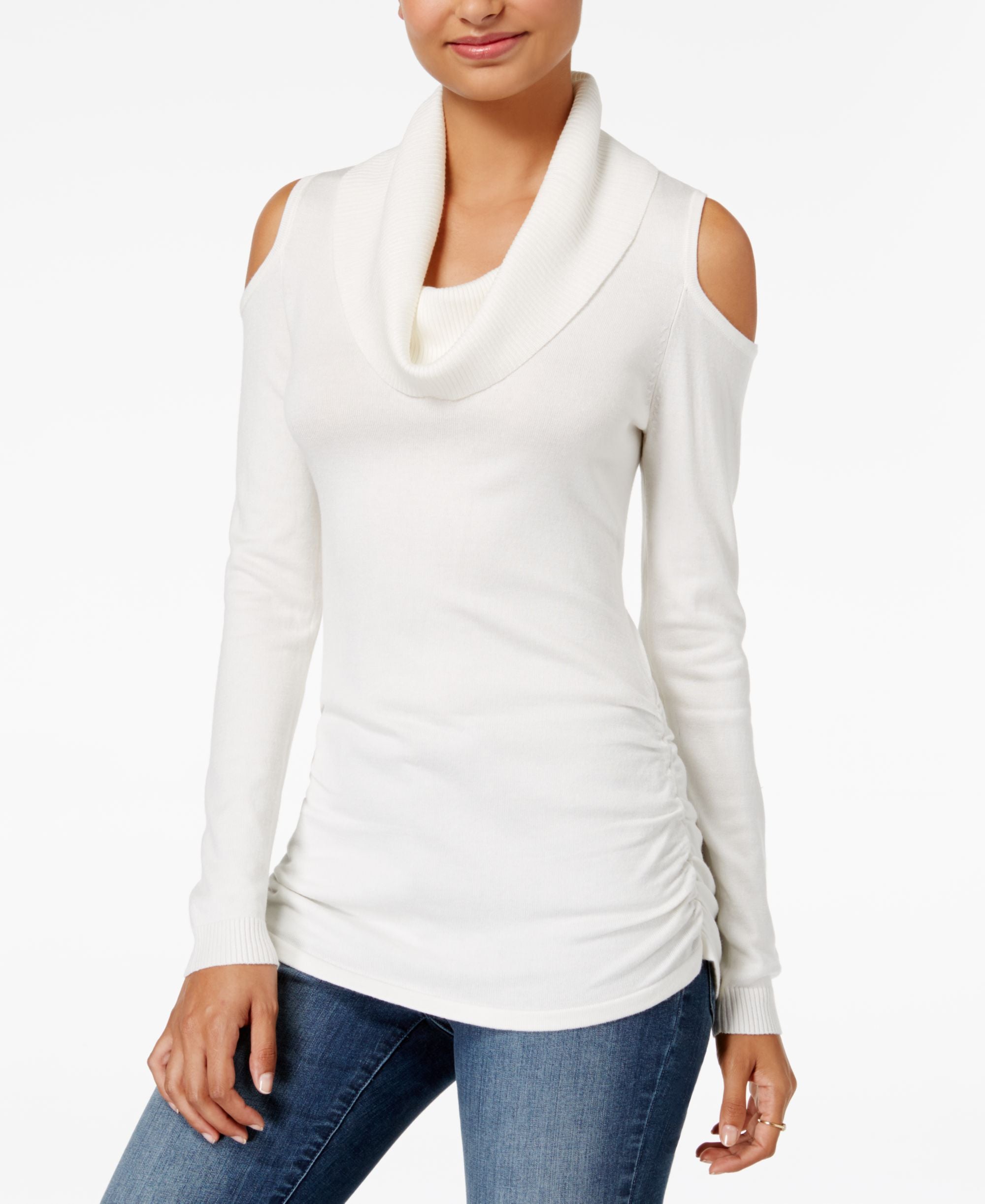 Hooked Up By Iot Juniors Cold Shoulder Sweater