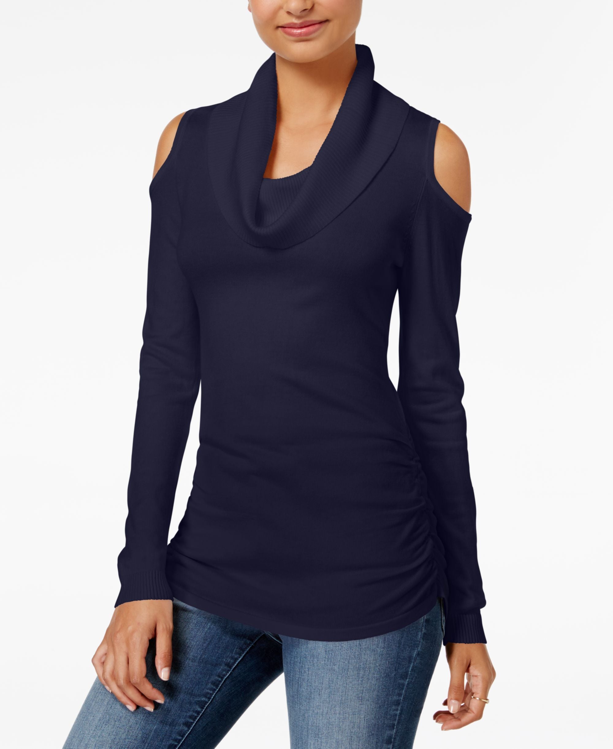 Hooked Up By Iot Juniors Cold Shoulder Sweater
