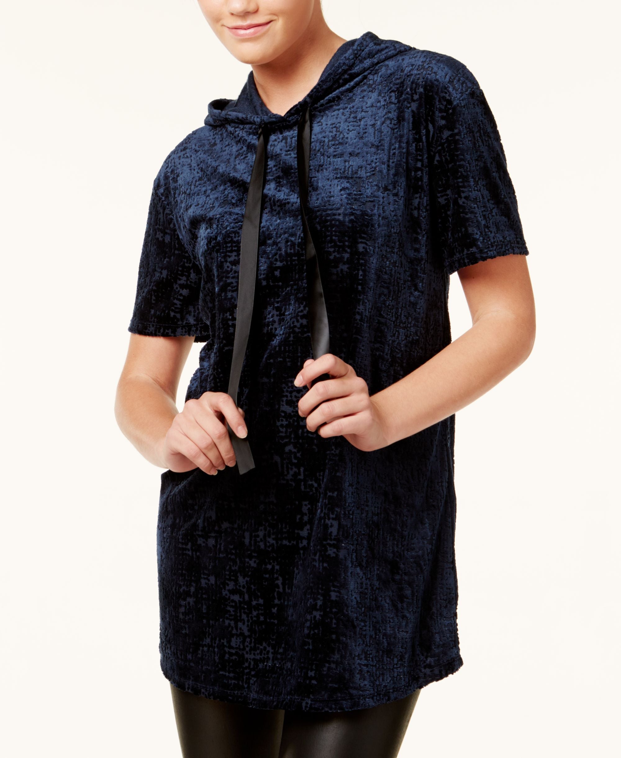 Juniors' Burnout Velvet Tunic