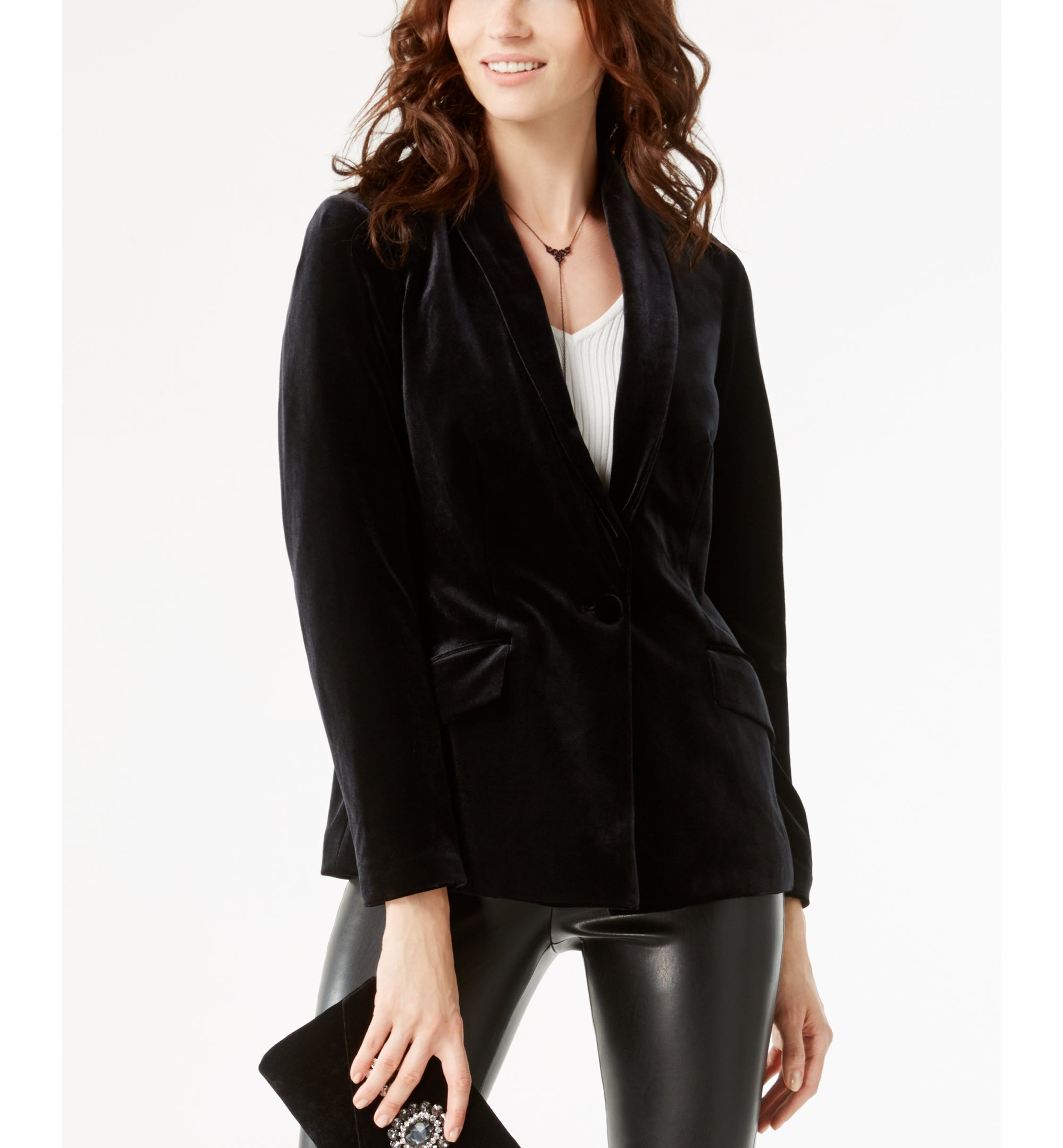 Petite Velvet Blazer