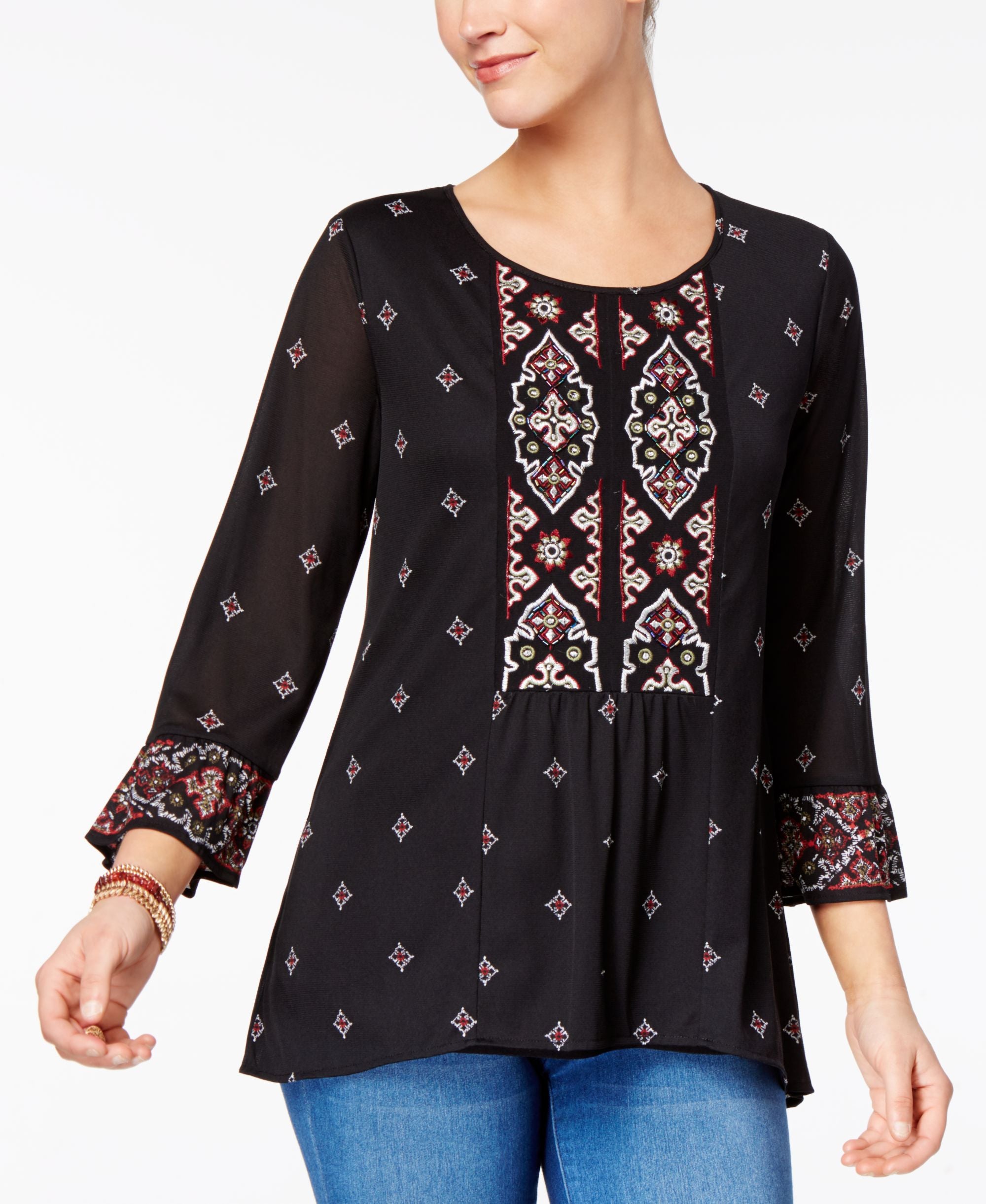 Beaded Embroidered Top
