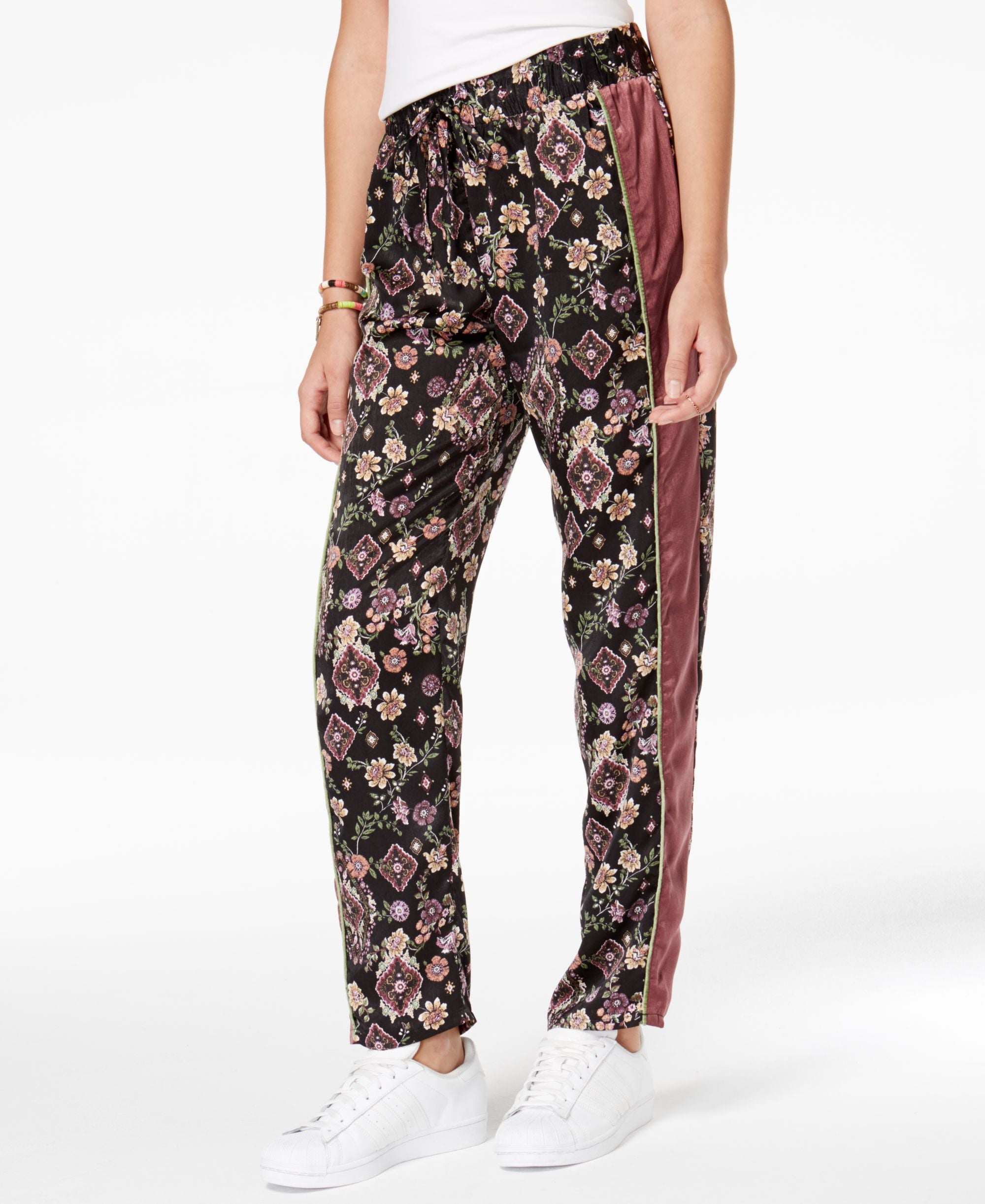 Juniors' Printed Drawstring Pants