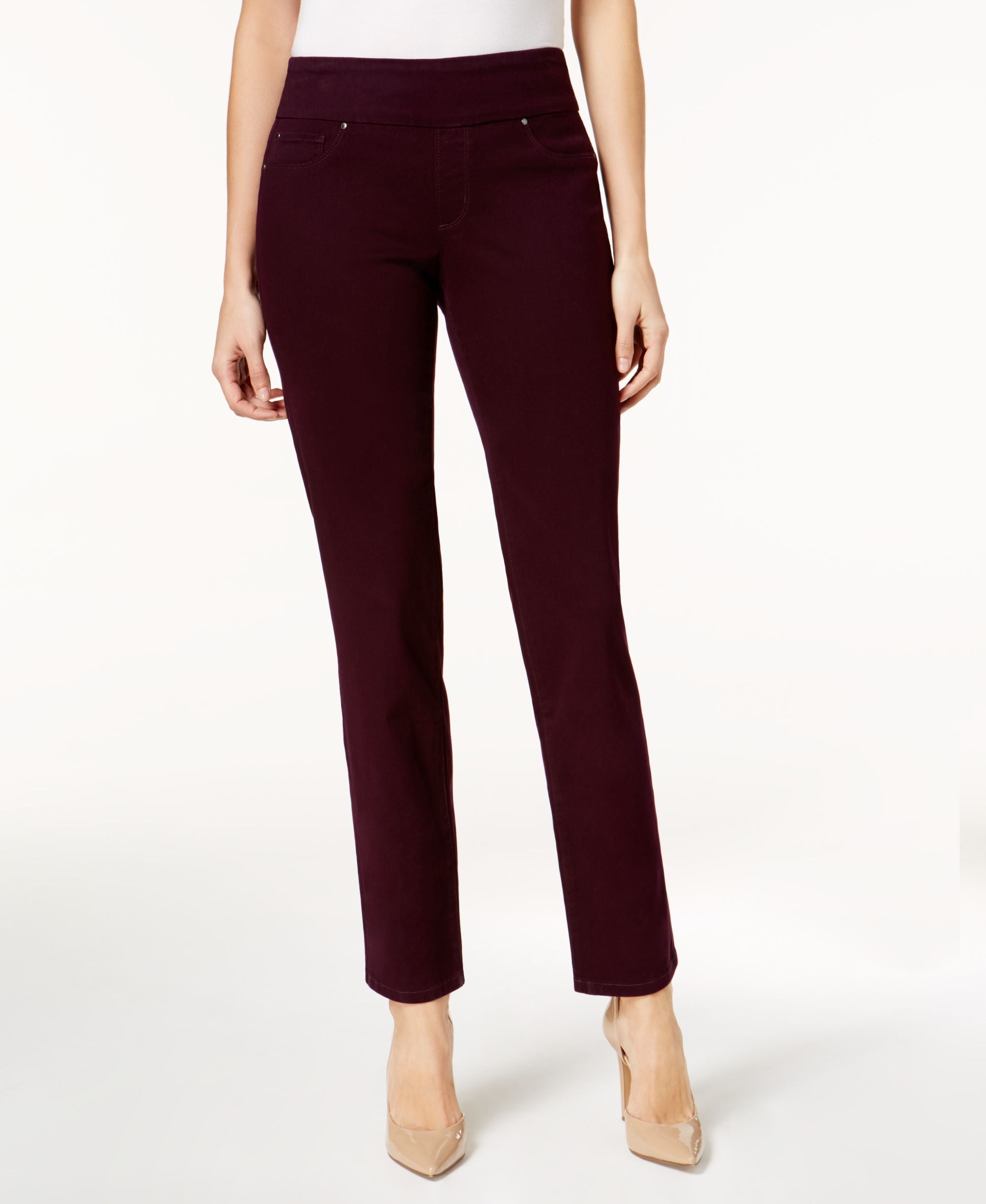 Cambridge Pull-On Slim-Leg Jeans