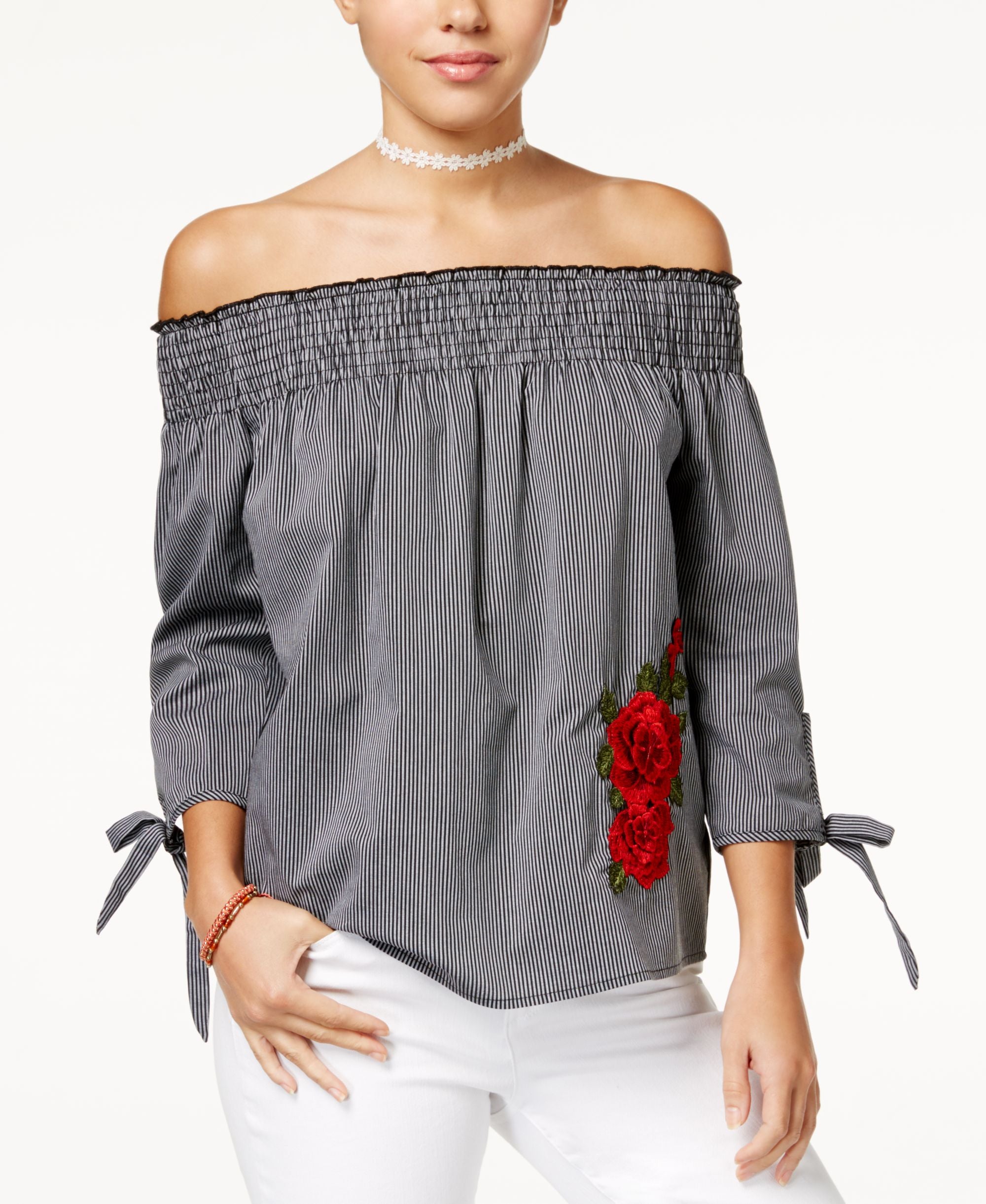Juniors' Off-The-Shoulder Top