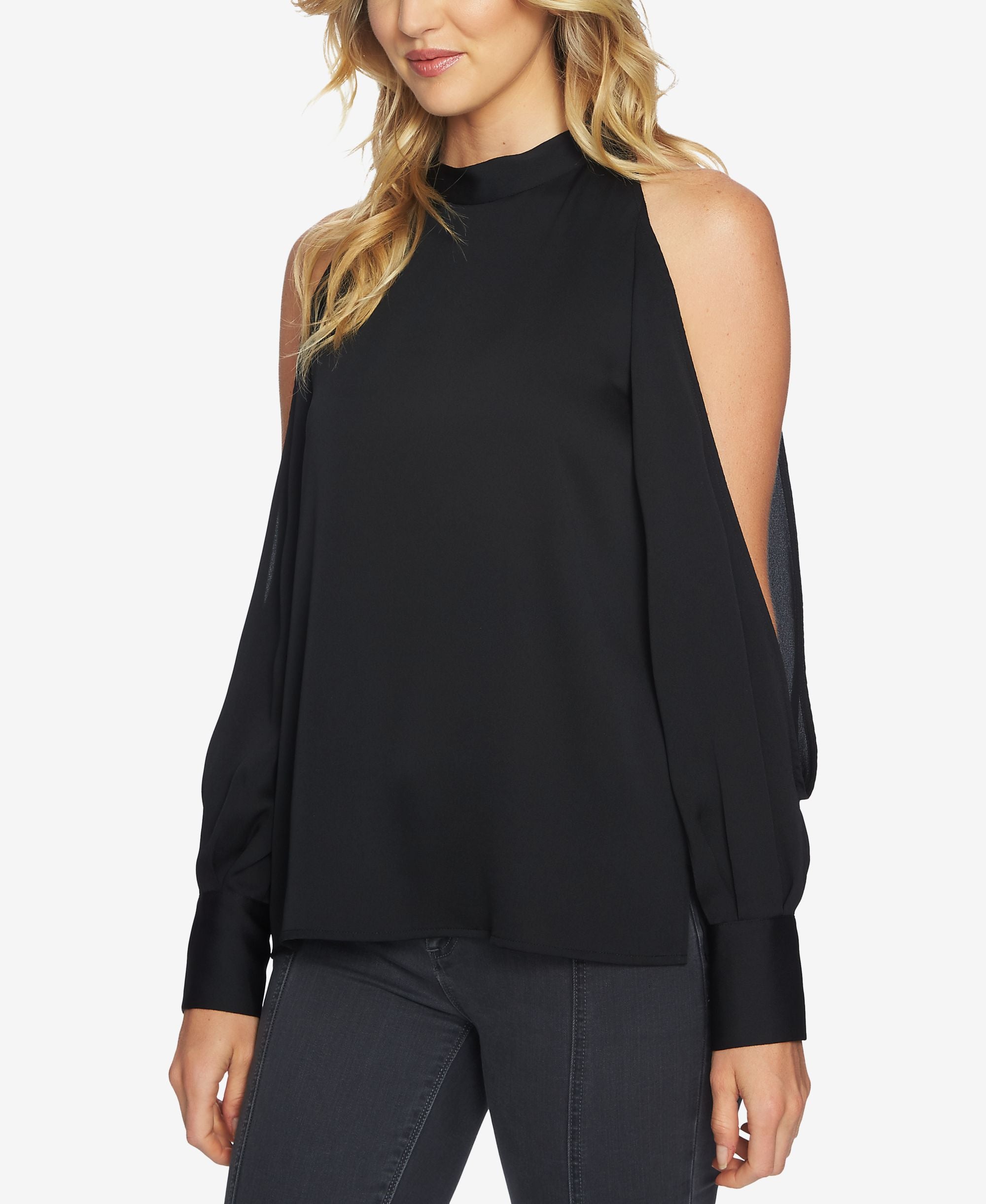 1.State Cold Shoulder Blouson Sleve Blouse