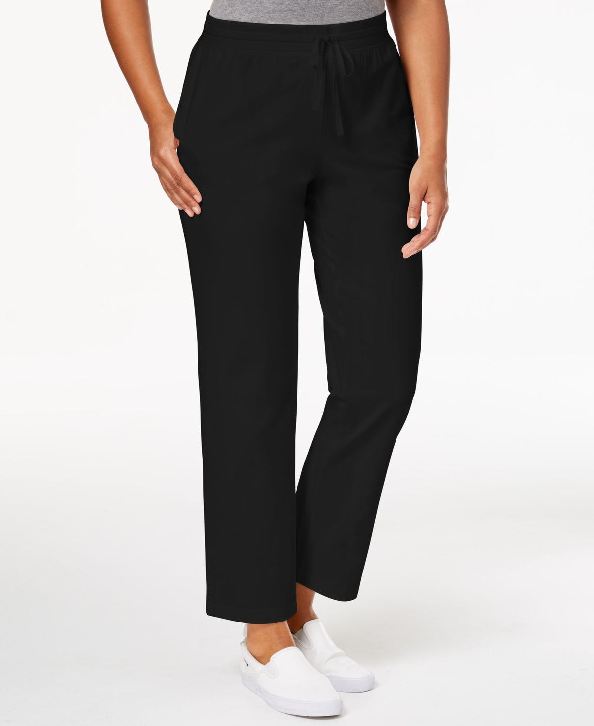 Sport Drawstring Straight-Leg Pants