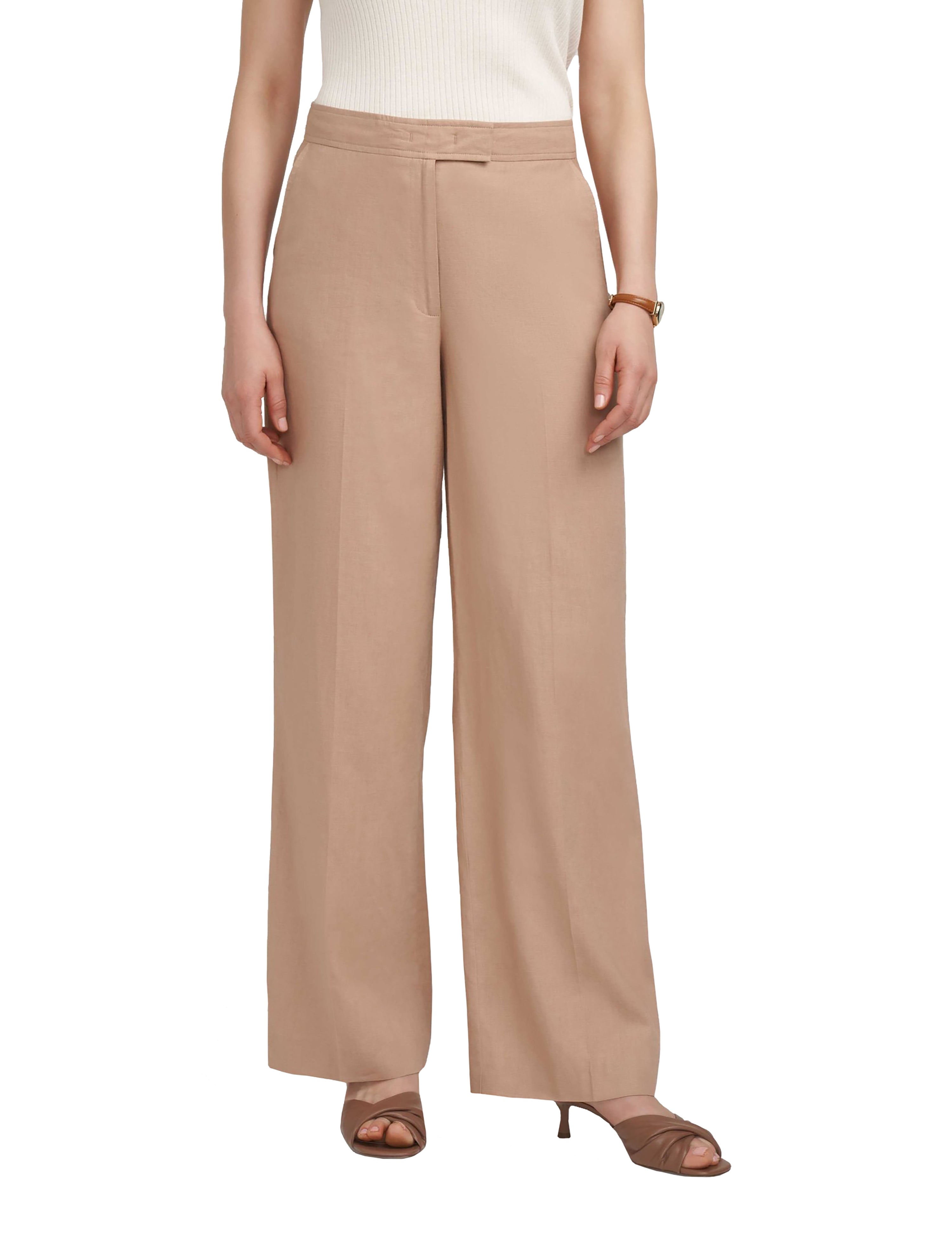 Anne Klein Womens Wide-Leg Trousers