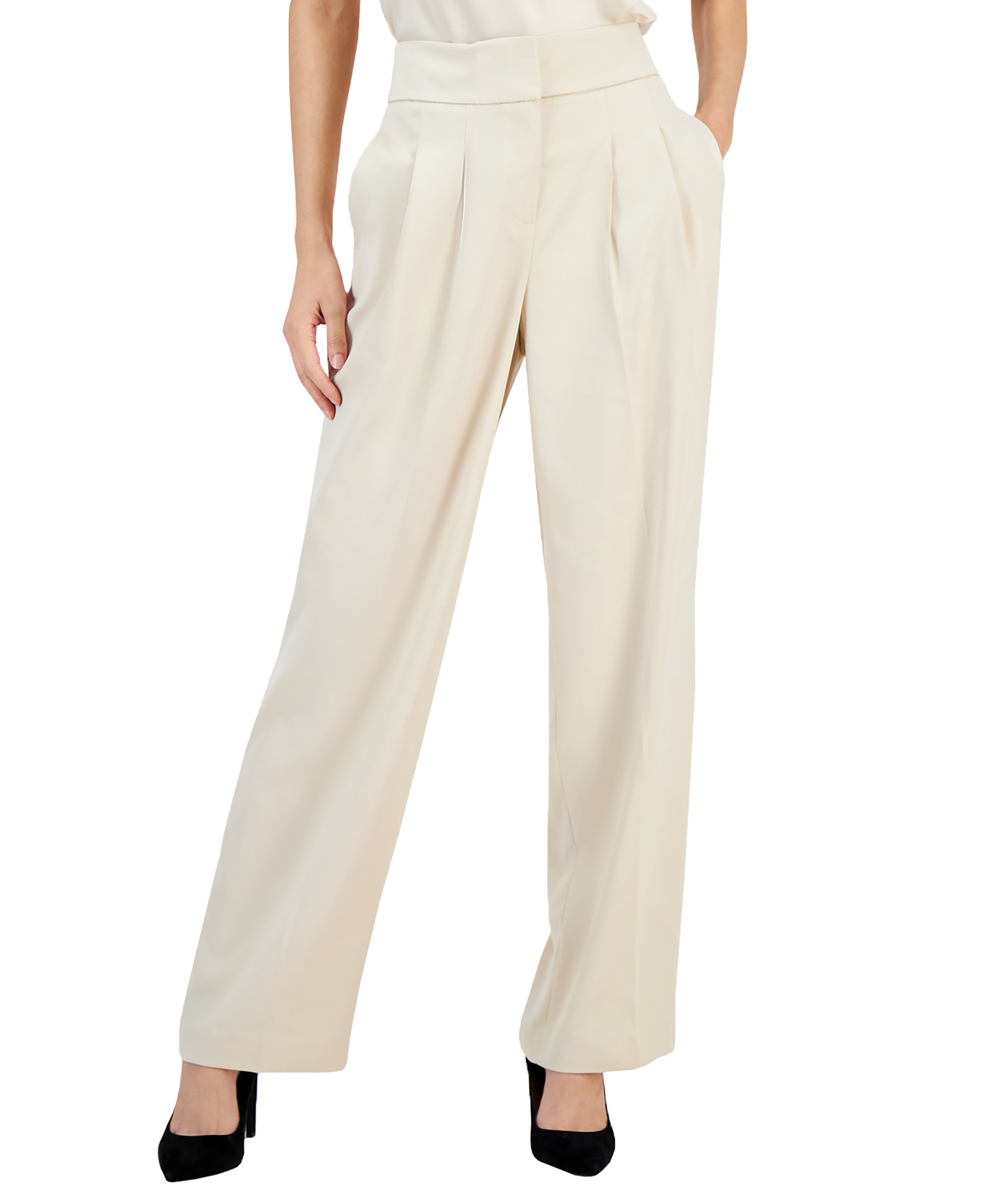 Women's Satin Wide-Leg Pants