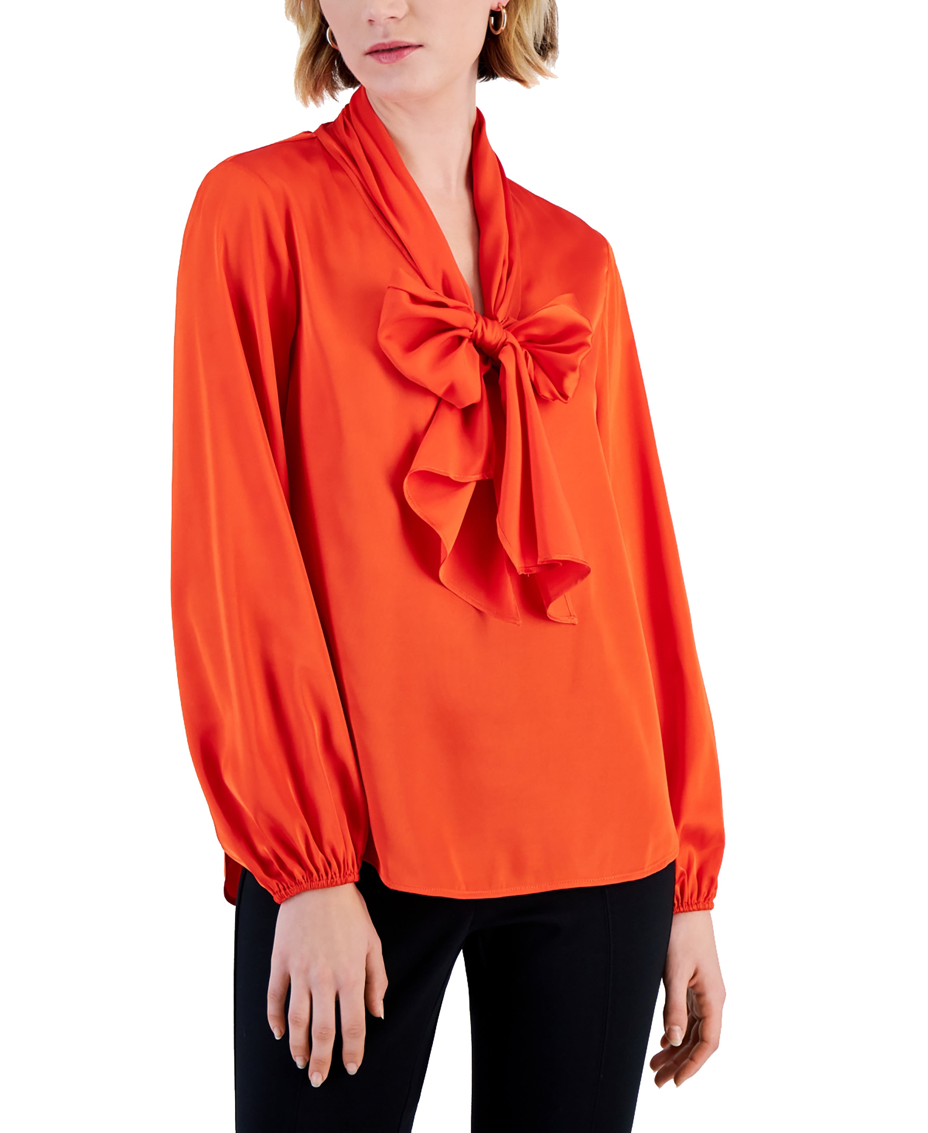 Women's Bow-Tie Long-Sleeve Blouse