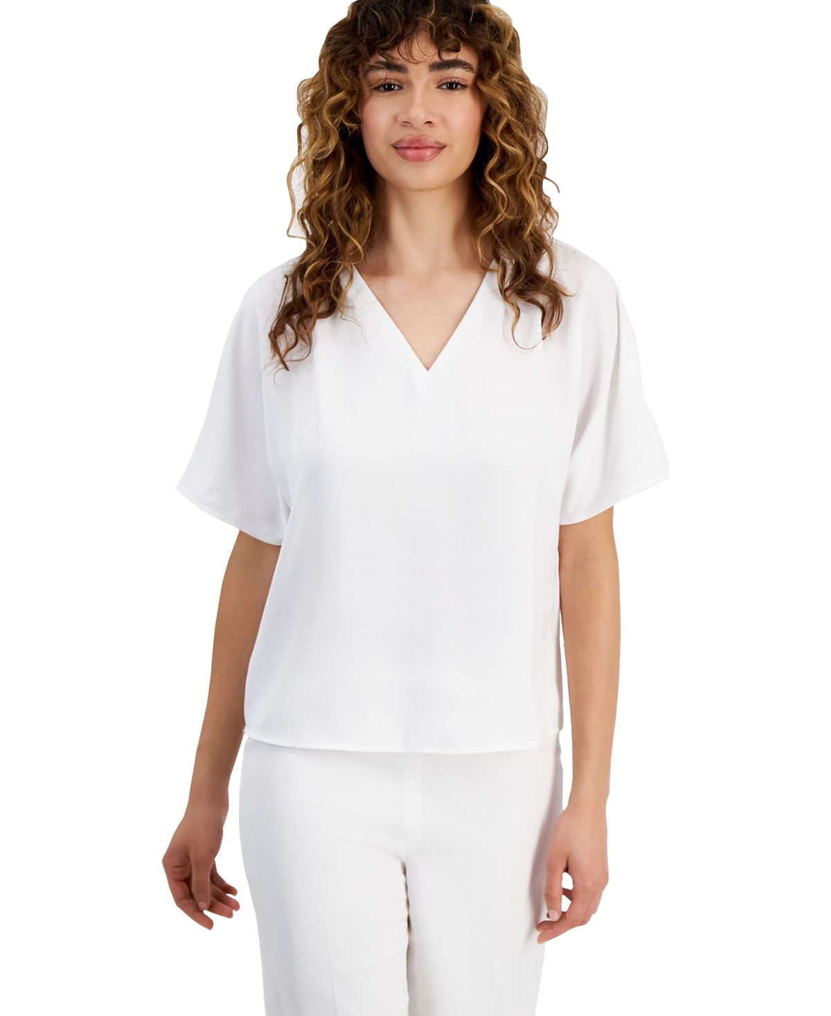Women's V-Neck Dolman-Sleeve Top