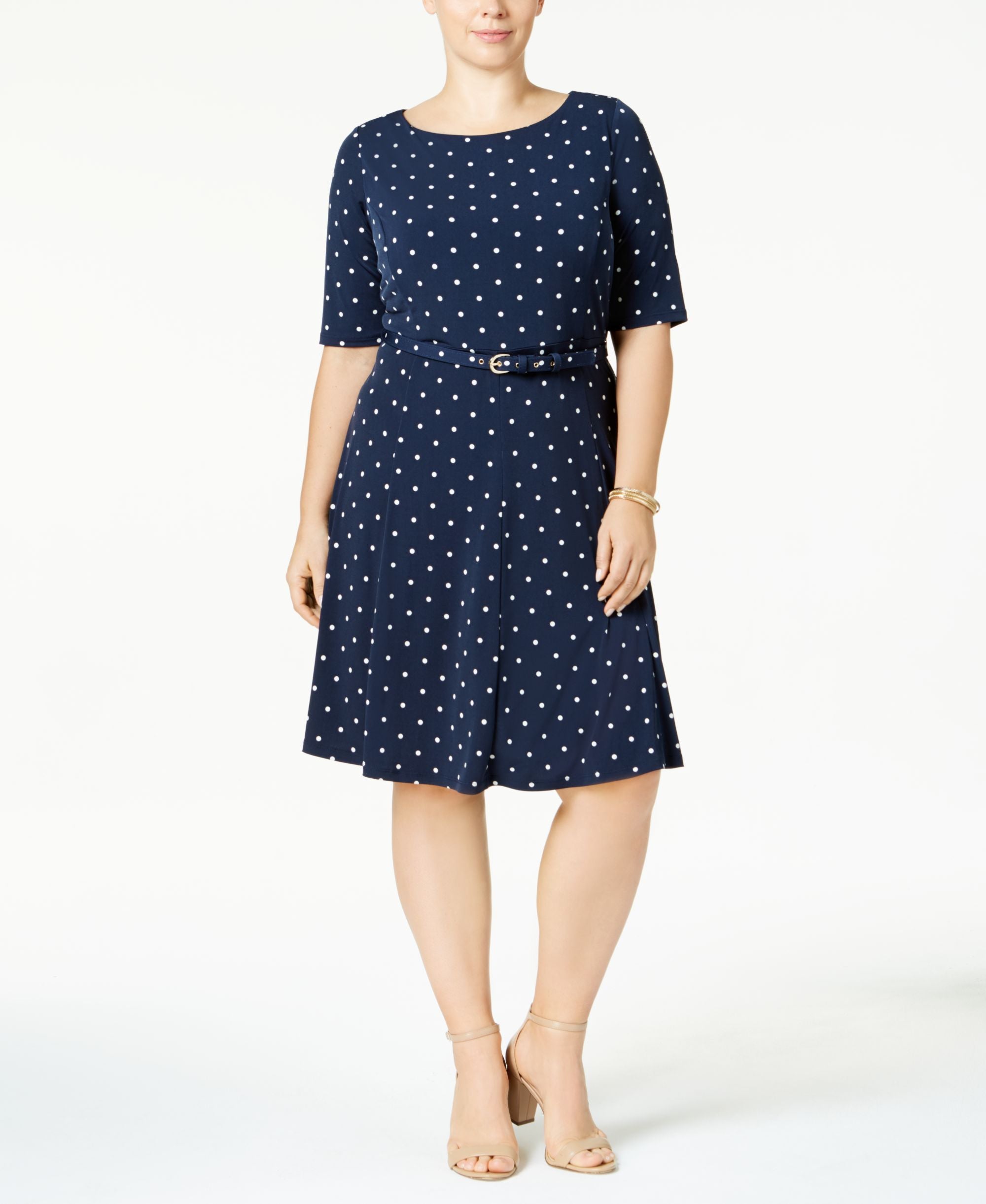 Charter Club Plus Size Belted A Line Dress