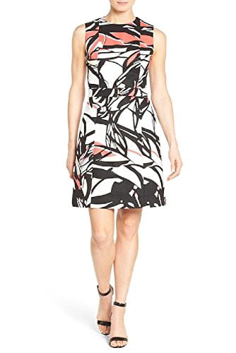 Boss Hugo Diganira Graphic Print A-Line Dress