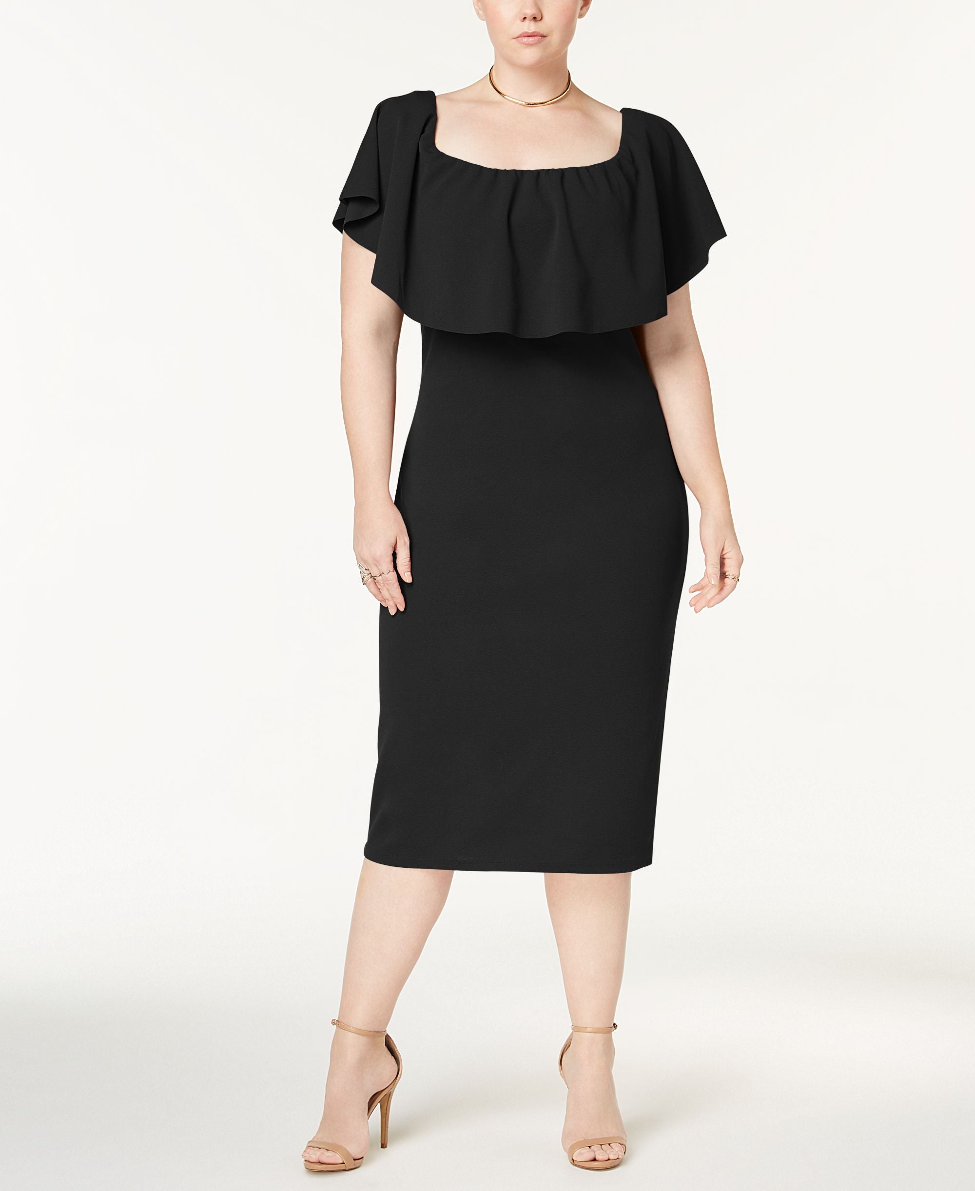 Almost Famous Trendy Plus Size Convertible Off The Shoulder Dress