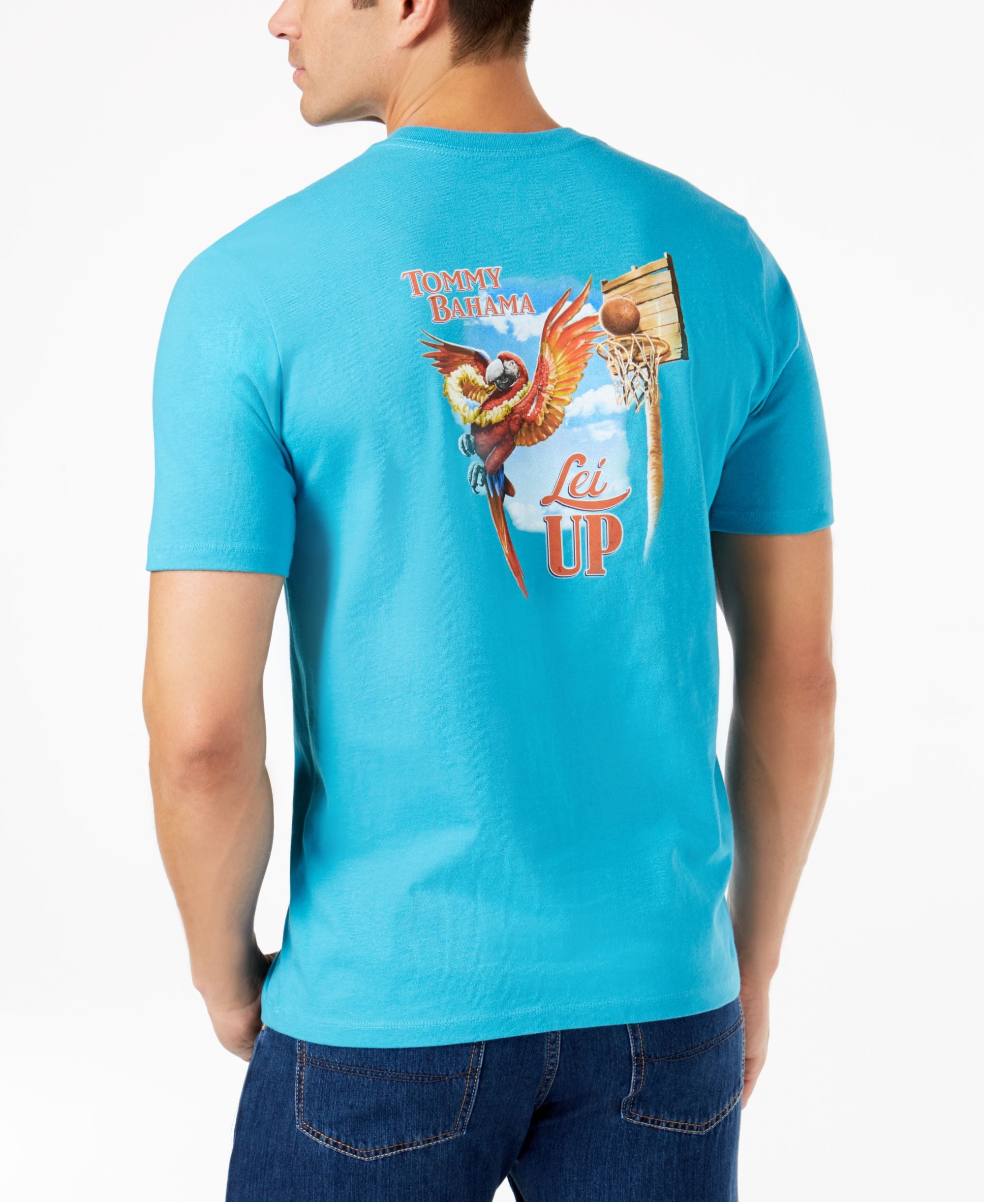Tommy Bahama Mens Lei Up Graphic Print T-Shirt
