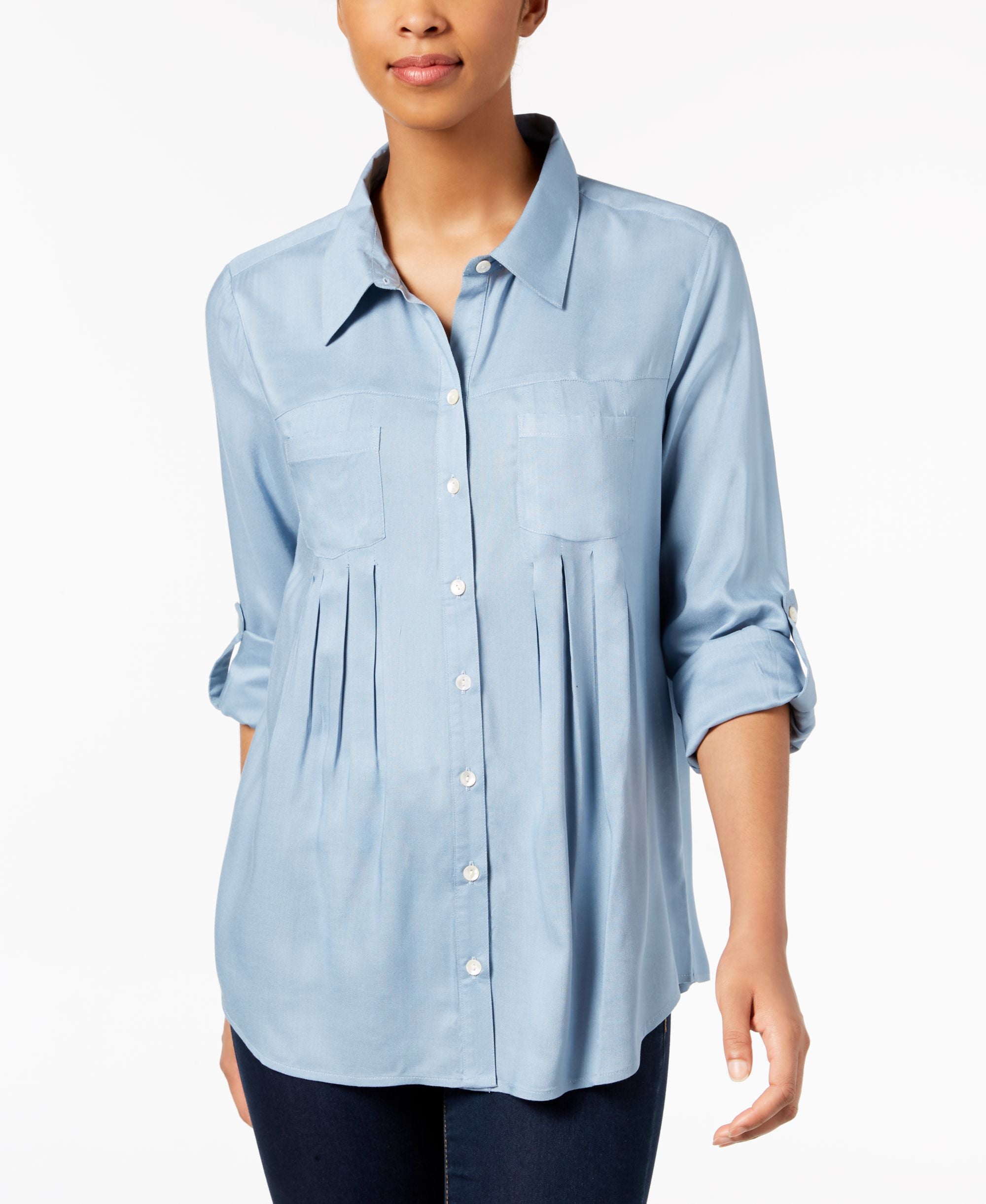 Style & Co Roll Tab Shirt