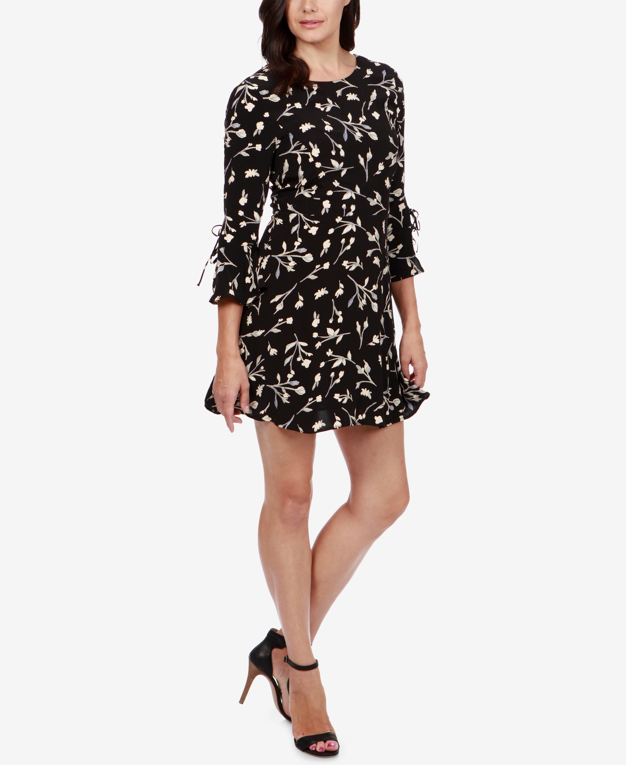 Floral-Print Peasant Dress