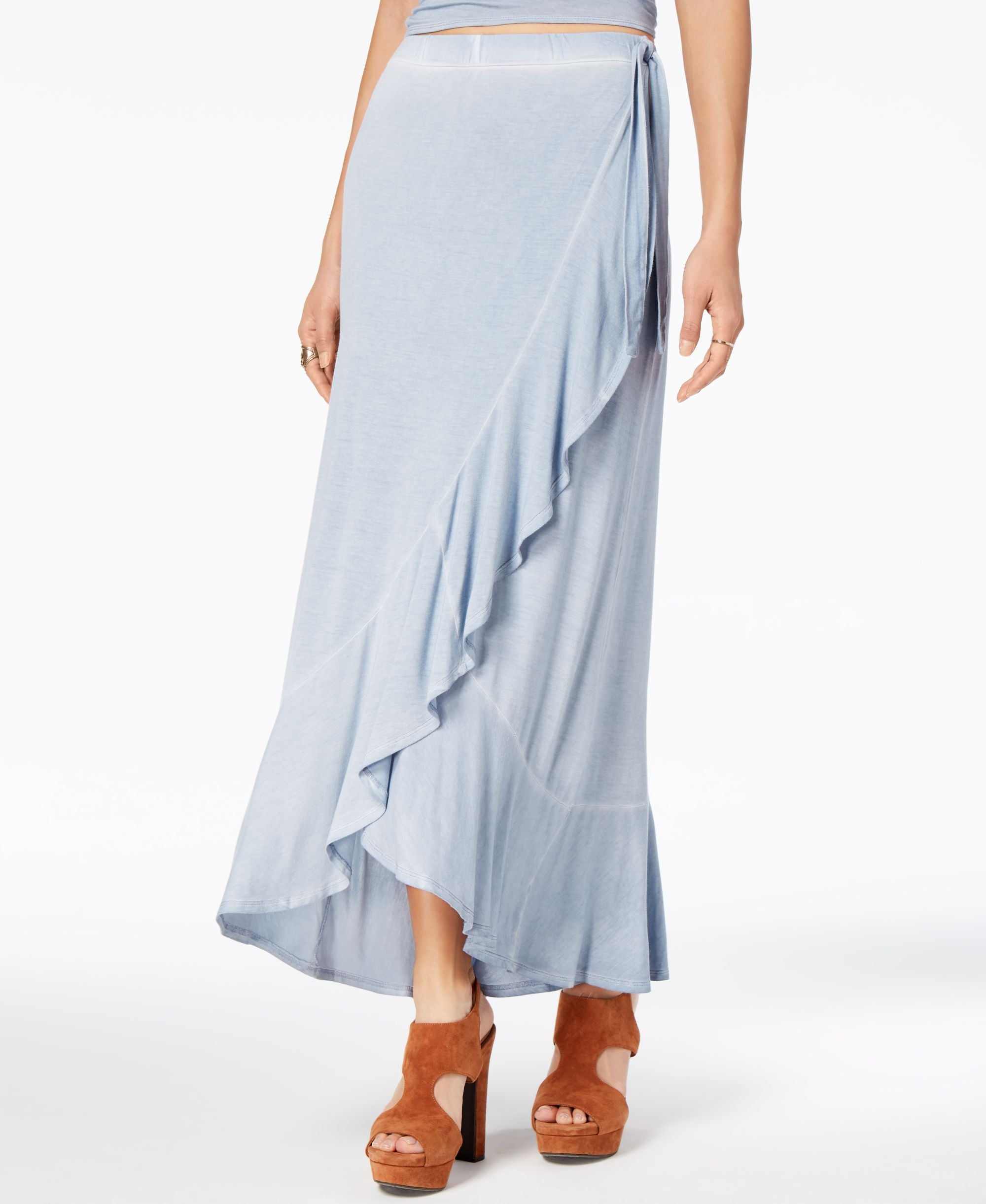 Juniors' Ruffled Wrap Skirt