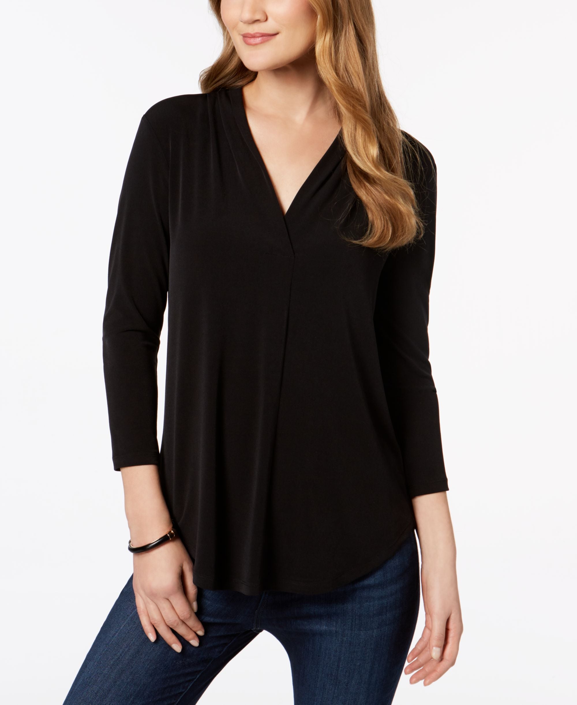 Charter Club Petite 3/4 Sleeve Top