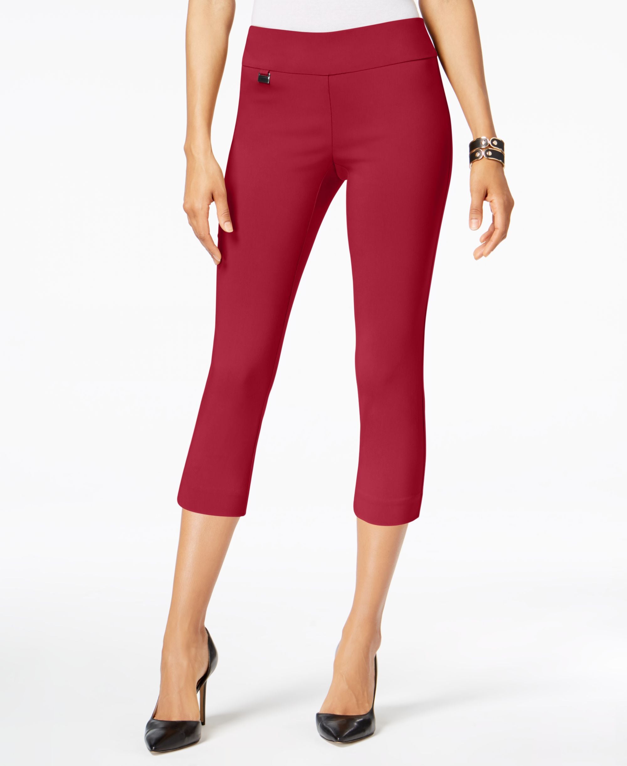 Alfani Petite Tummy Control Pull On Capri Pants