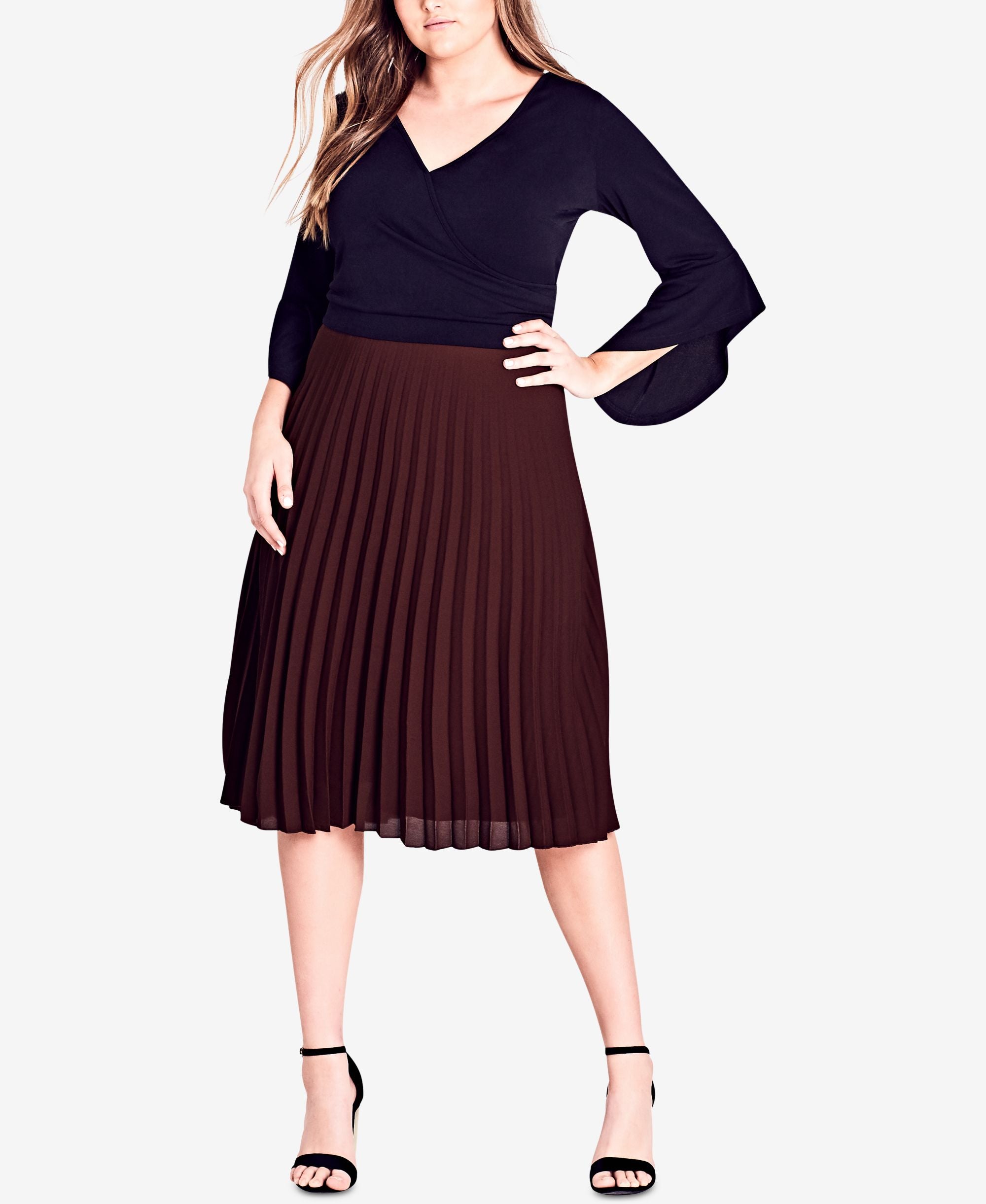 City Chic Trendy Plus Size Cascade Sleeve Top