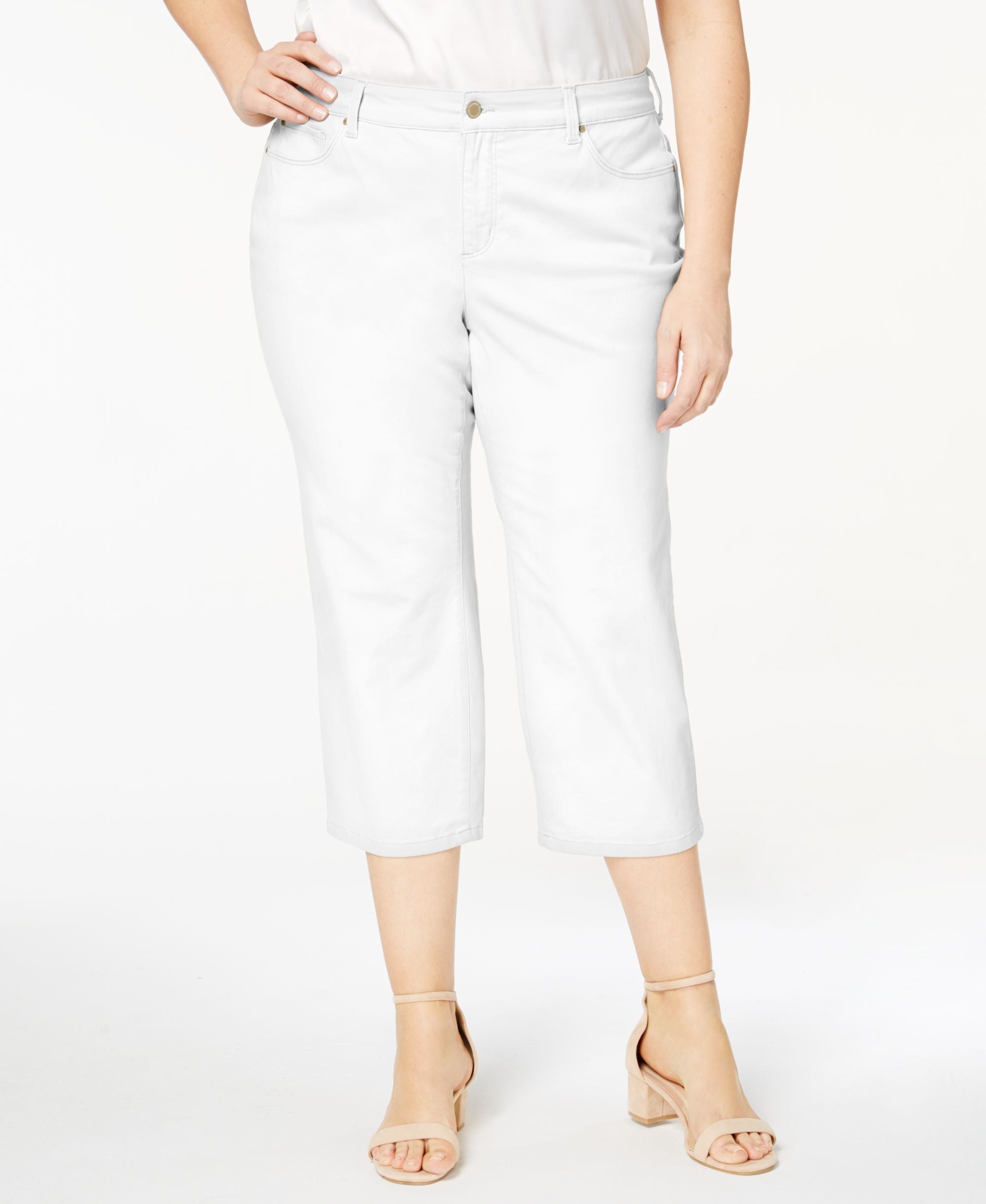 Charter Club Plus Size Bristol Tummy Control Capri Jeans