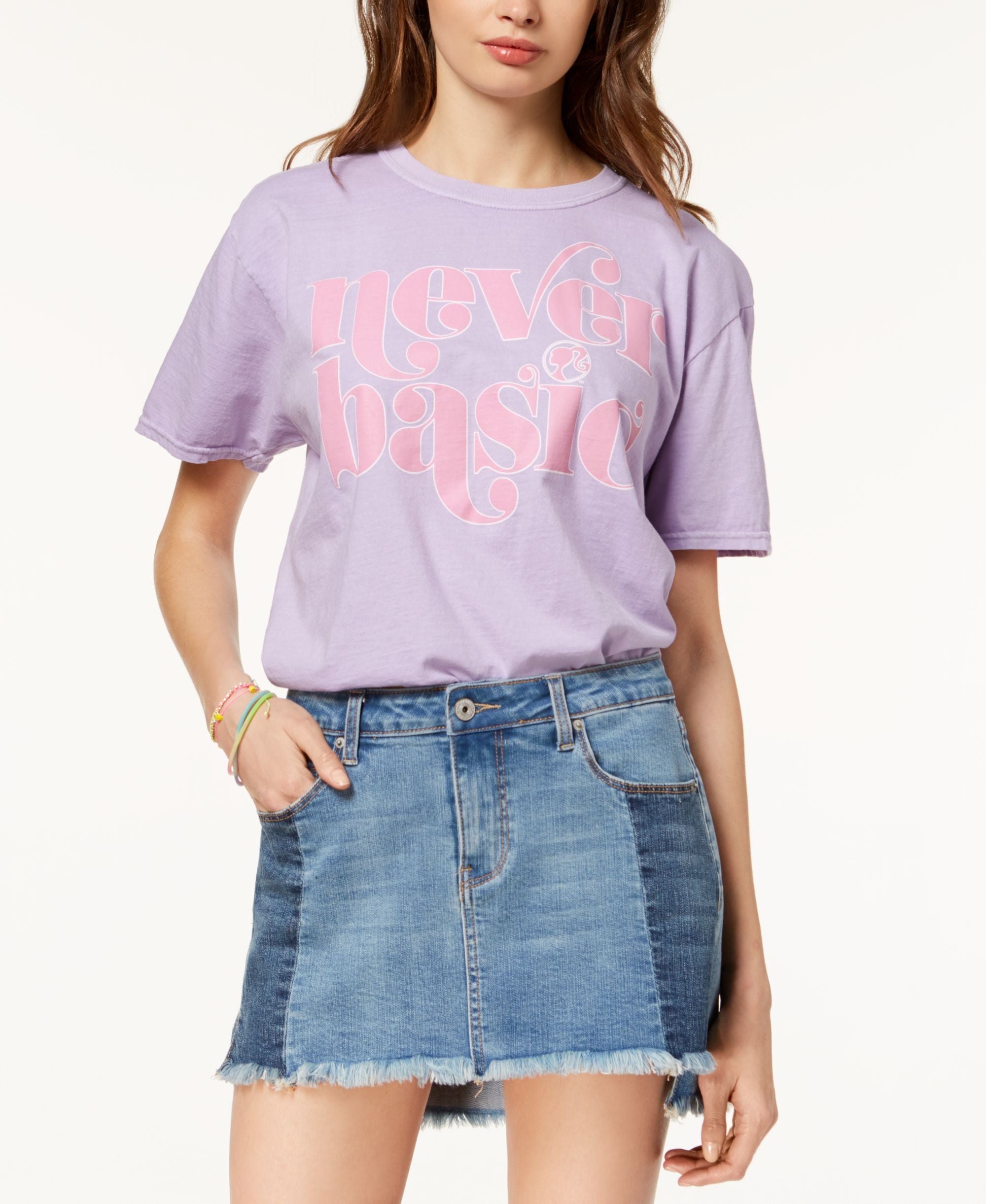 Barbie X Love Tribe Juniors Never Basic Graphic T-Shirt