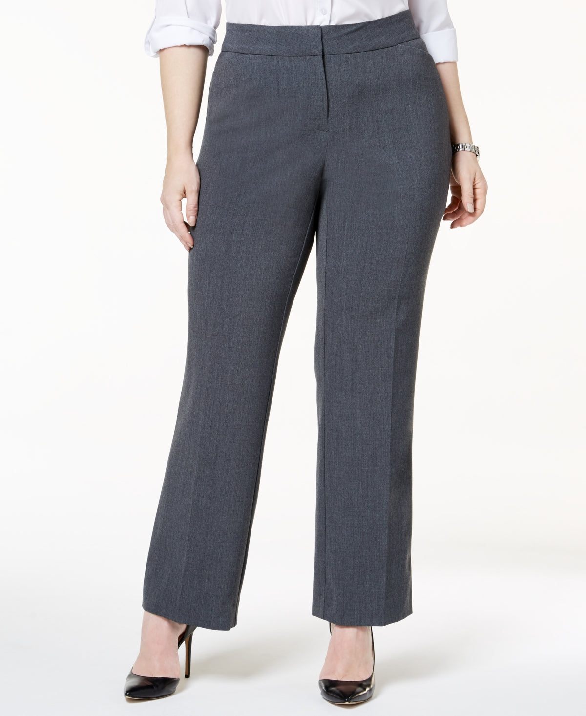 JM Collection Plus Size Curvy-Fit Straight-Leg Pants