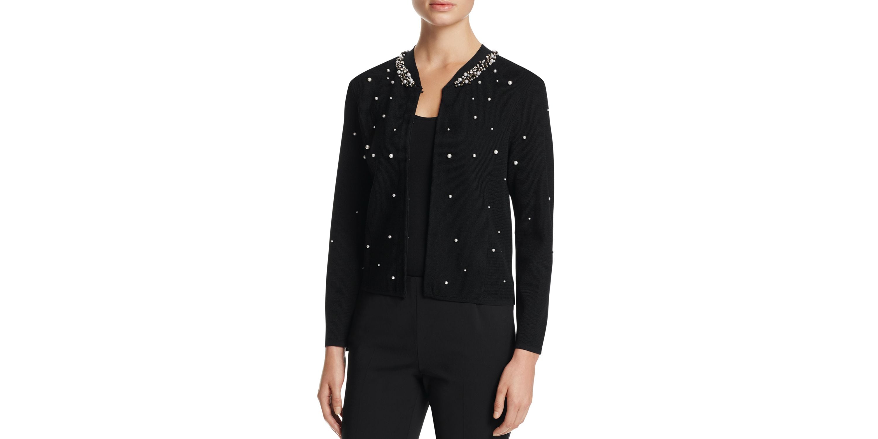 Finity Faux Pearl Embellished Sweater