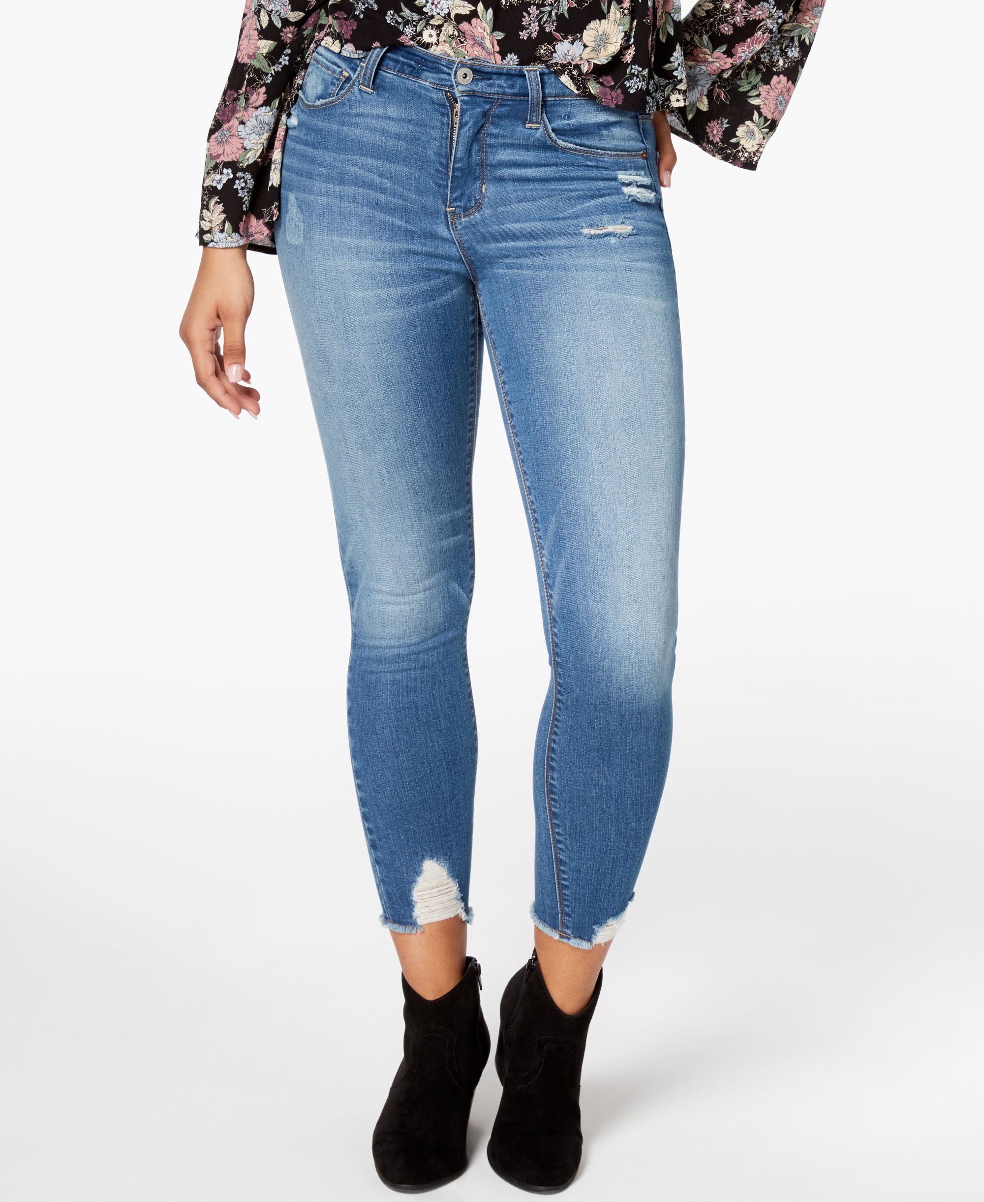 American Rag Juniors Ripped High Rise Skinny Jeans