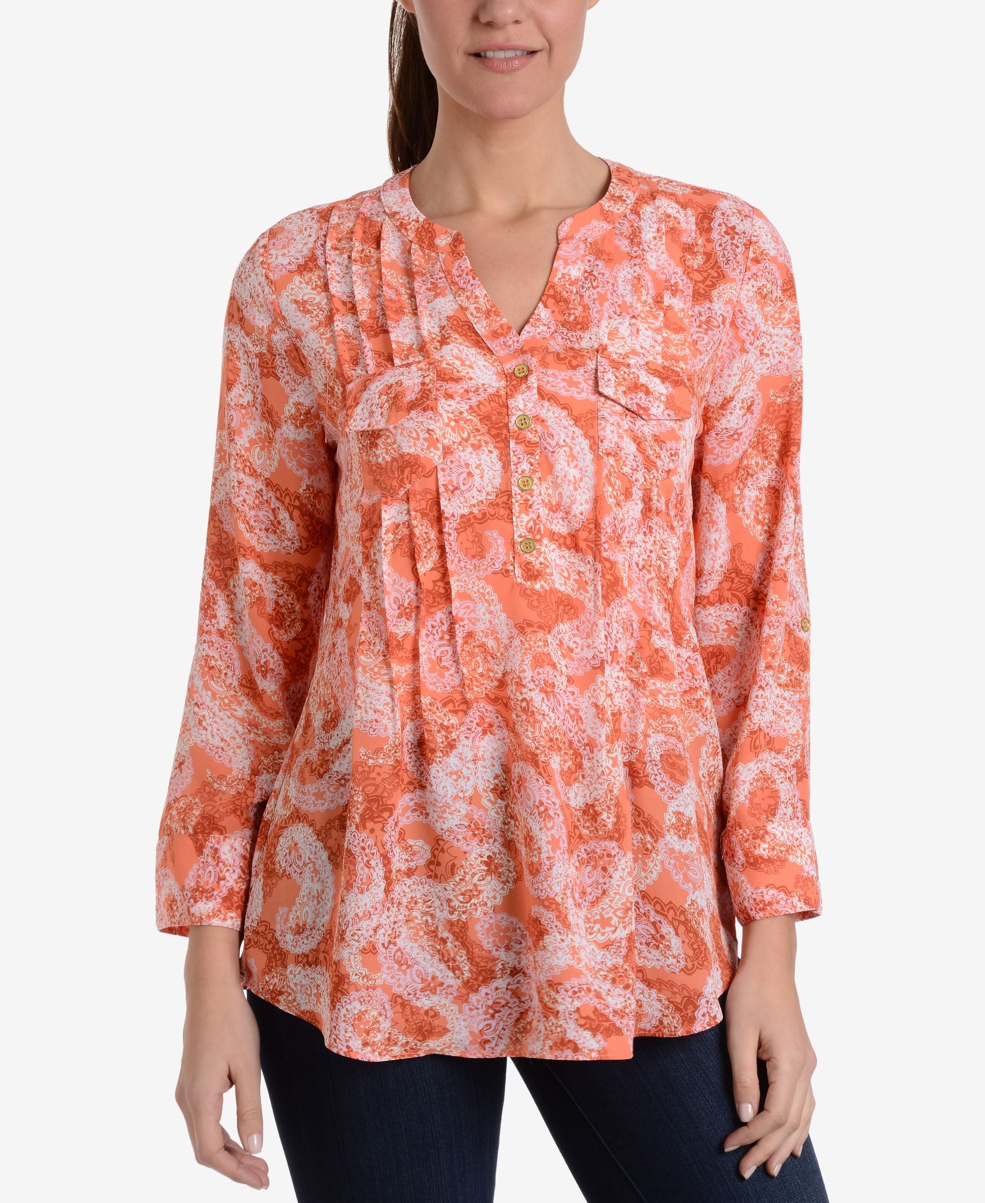 NY Collection Pintucked Blouse