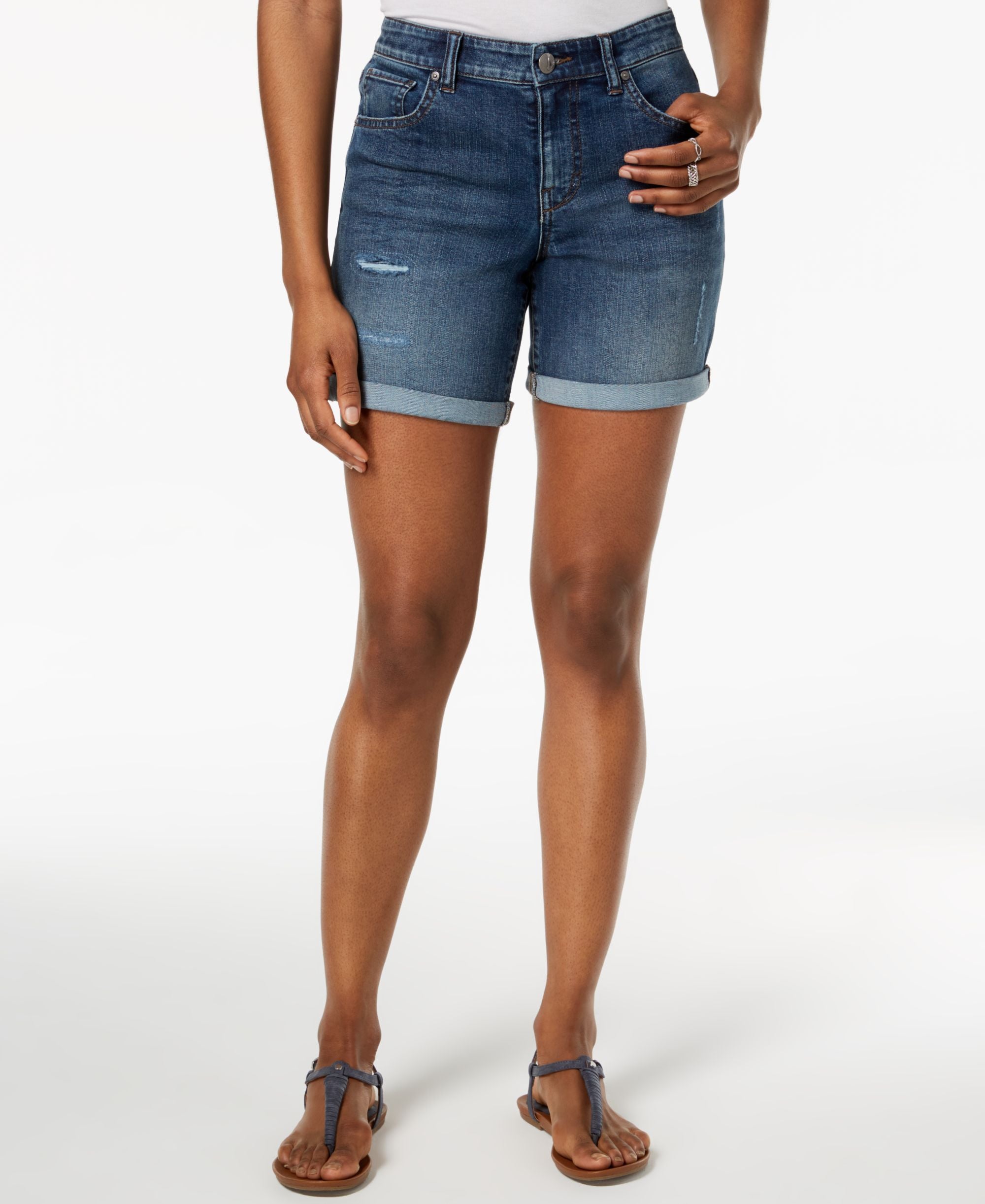 Style & Co Rolled Denim Shorts