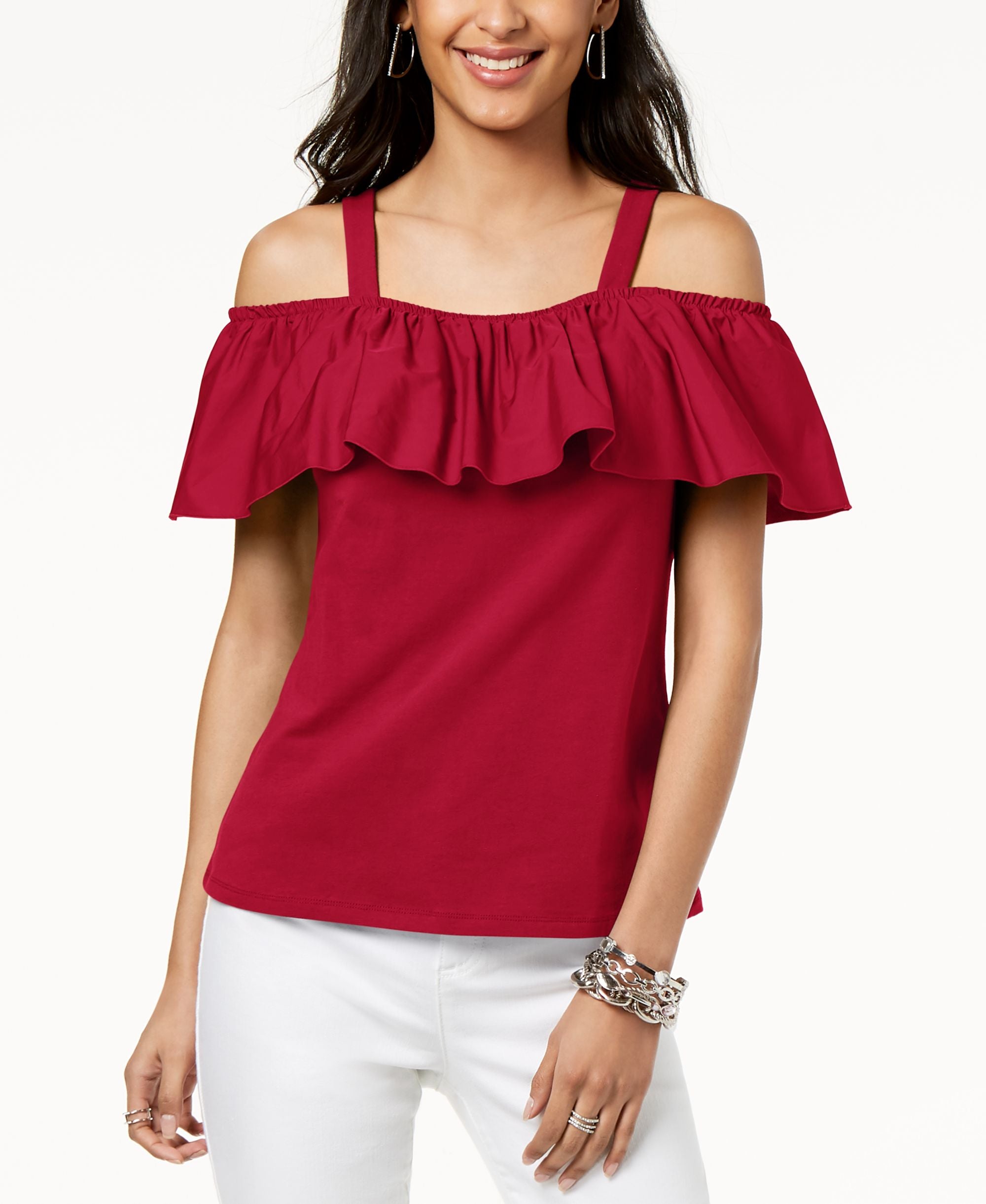Ruffled Off The Shoulder Top