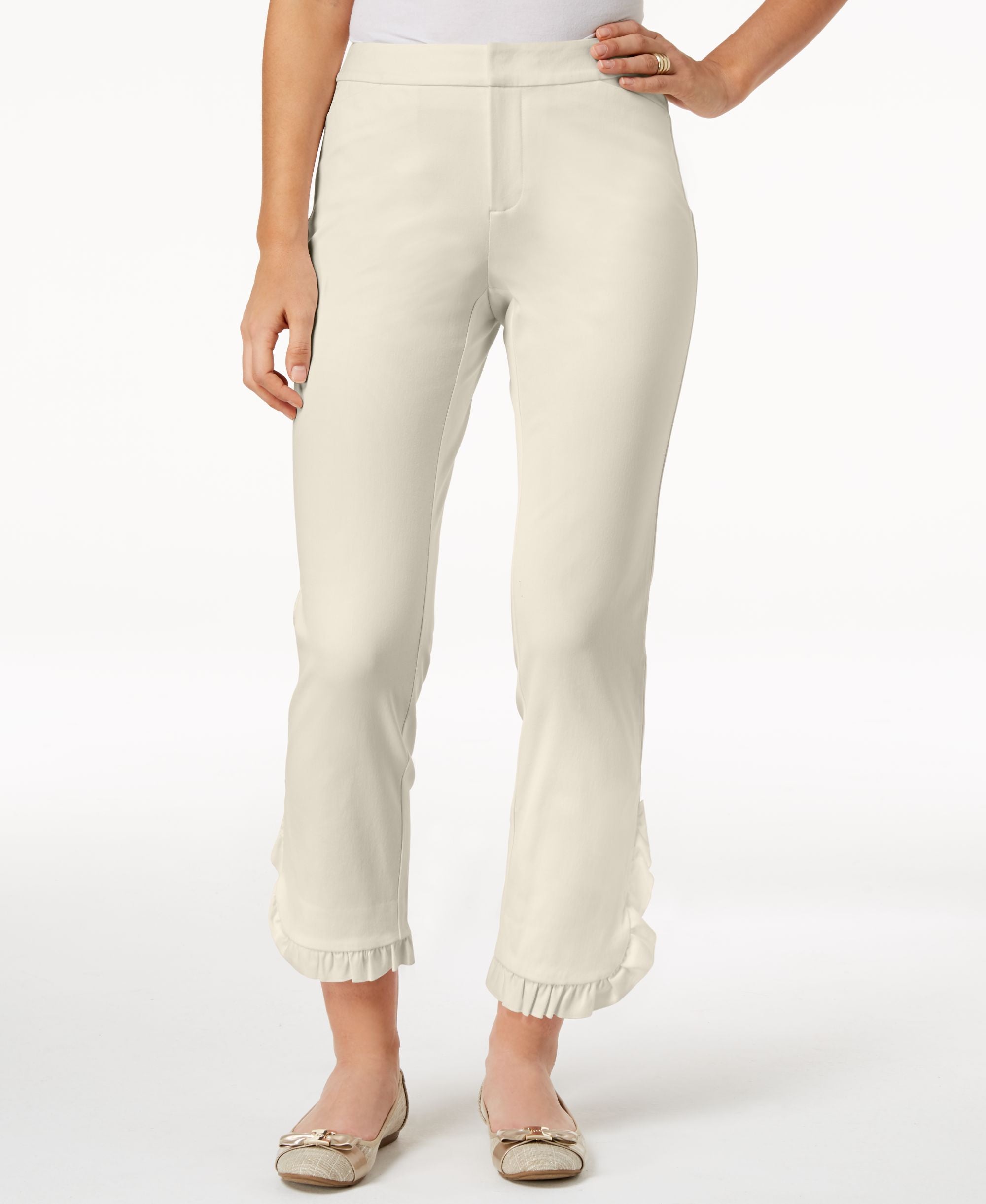 Charter Club Newport Ruffled Cropped Pants